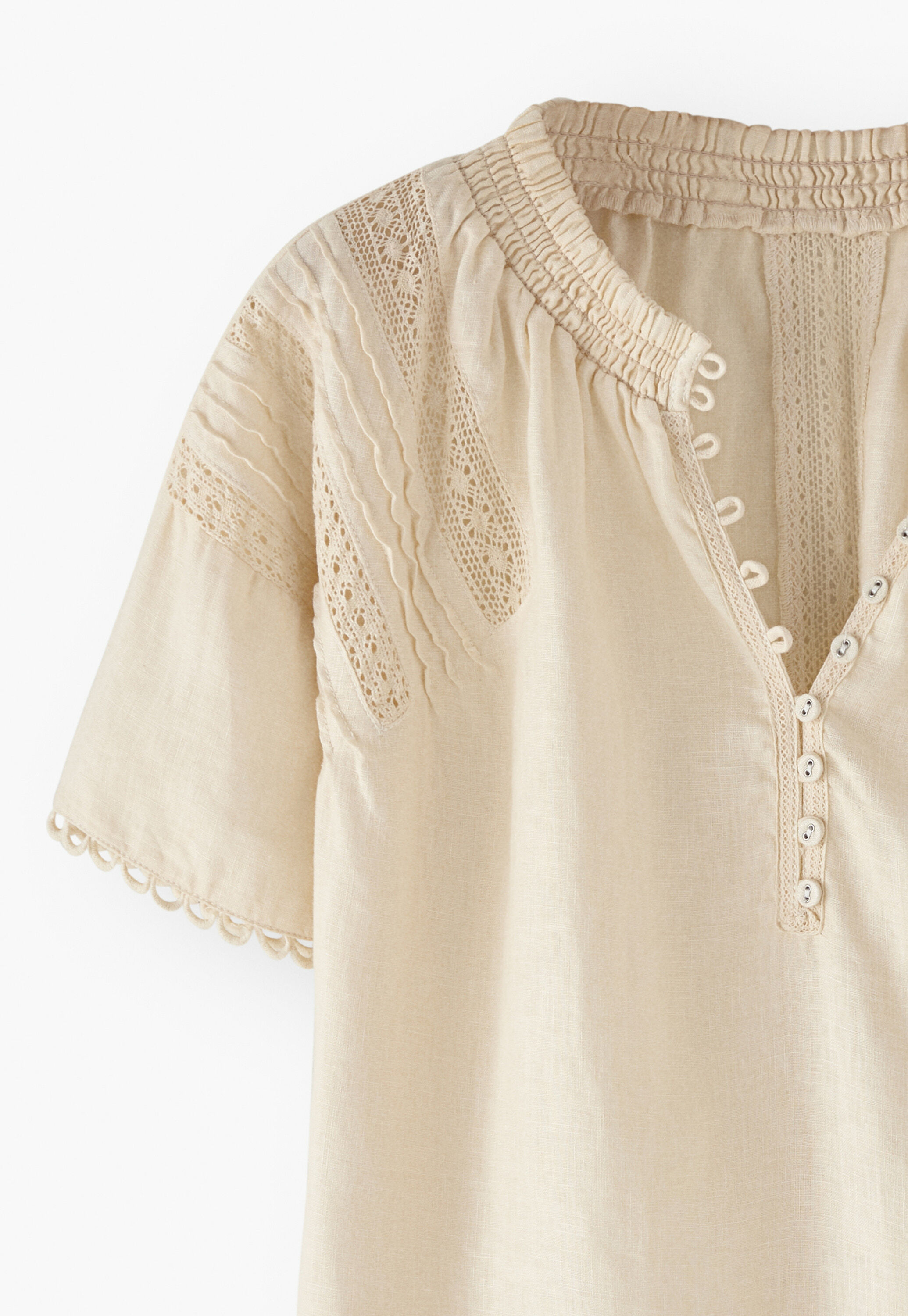 Lace-detail blouse