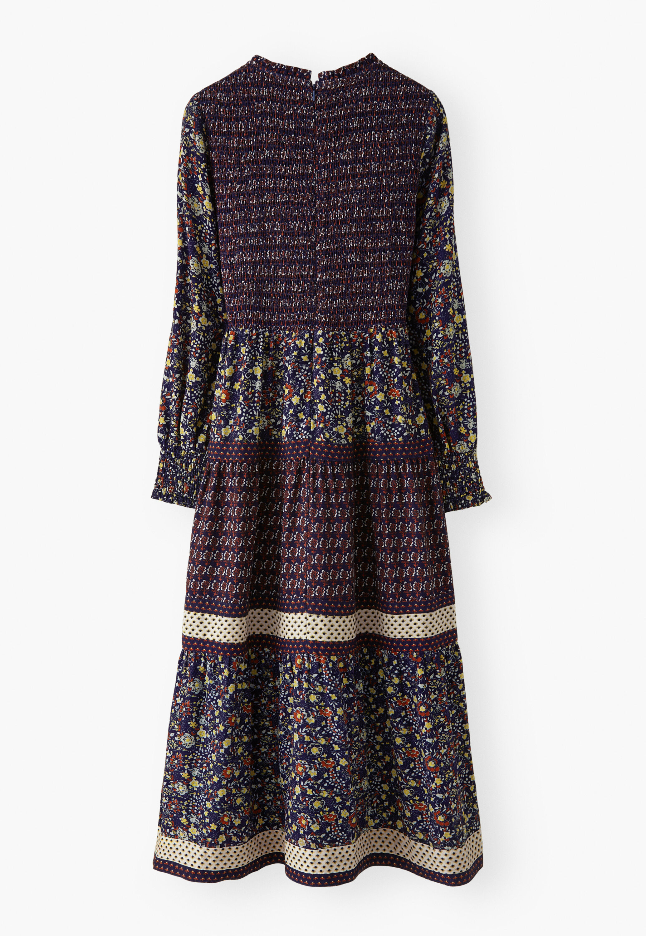 Shirring printed dress