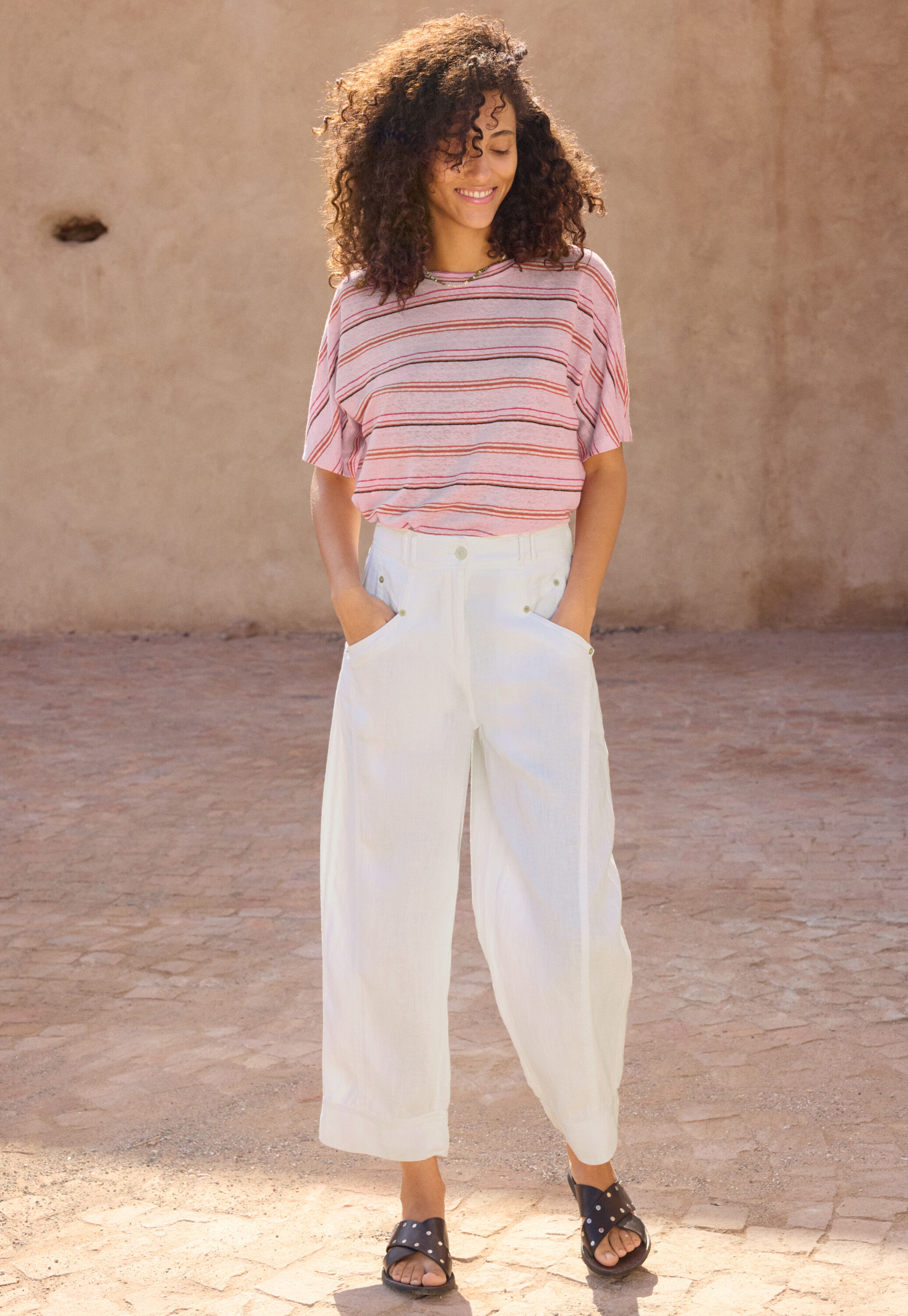 Striped boxy T-shirt