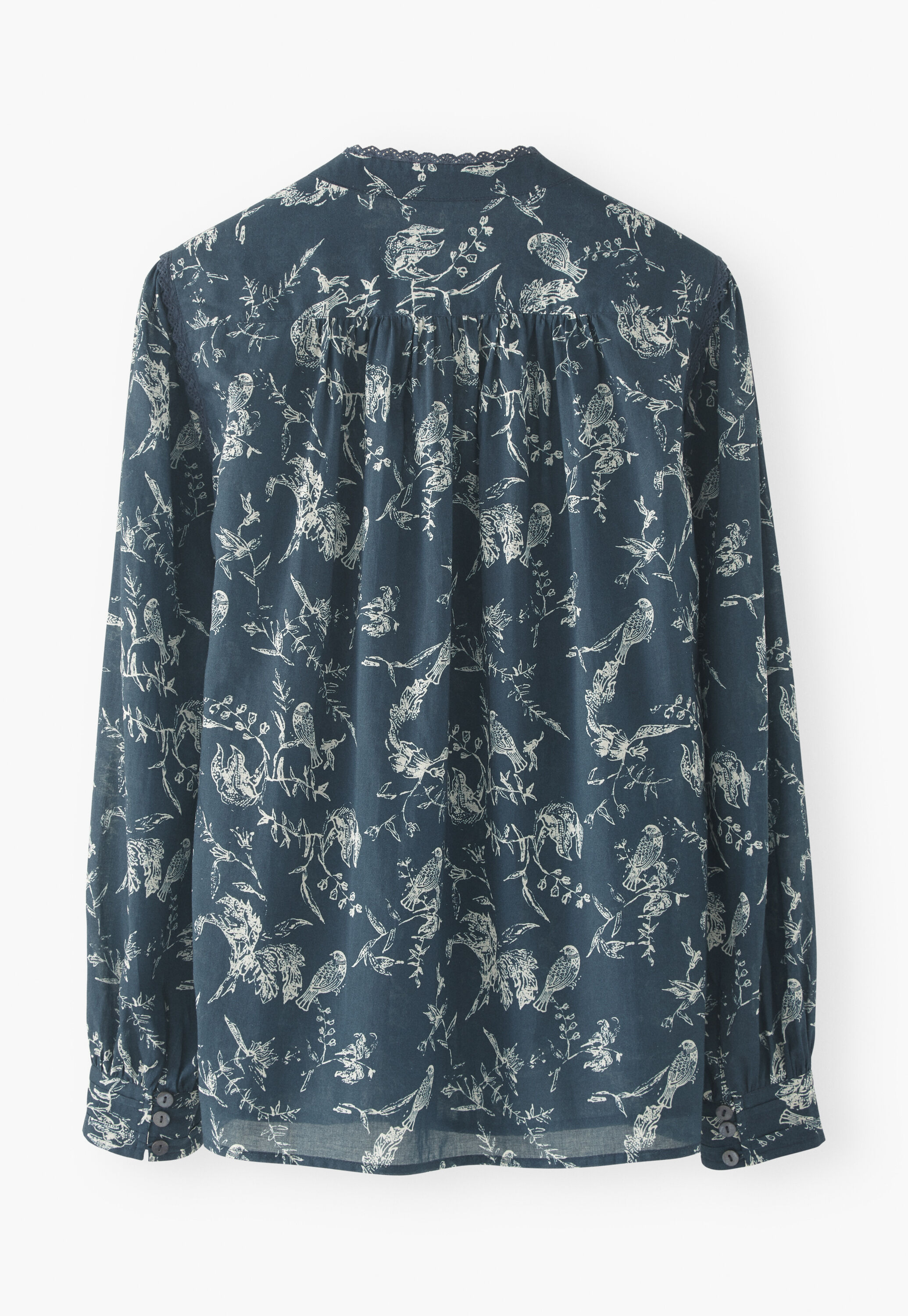 Printed peasant blouse