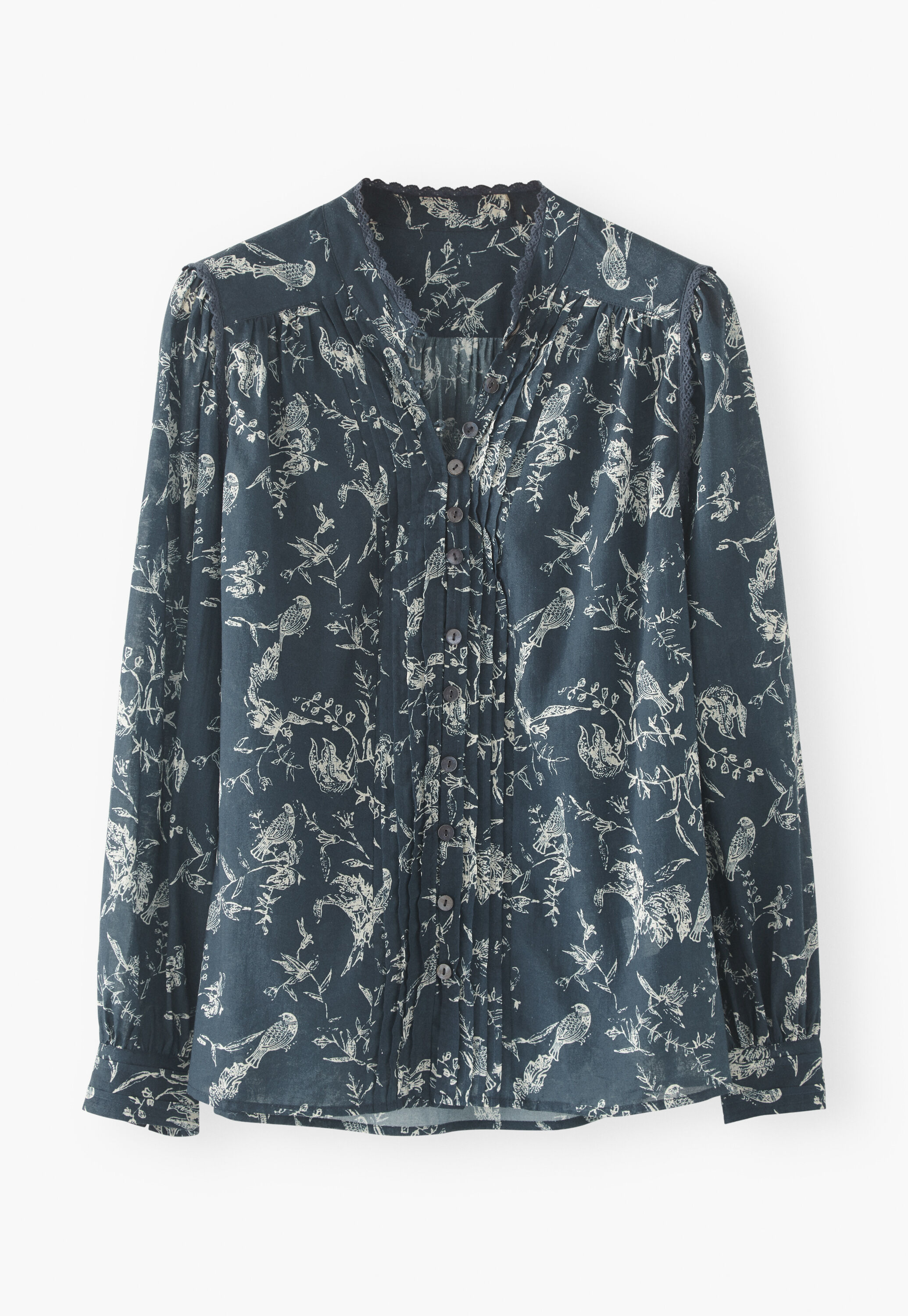 Printed peasant blouse