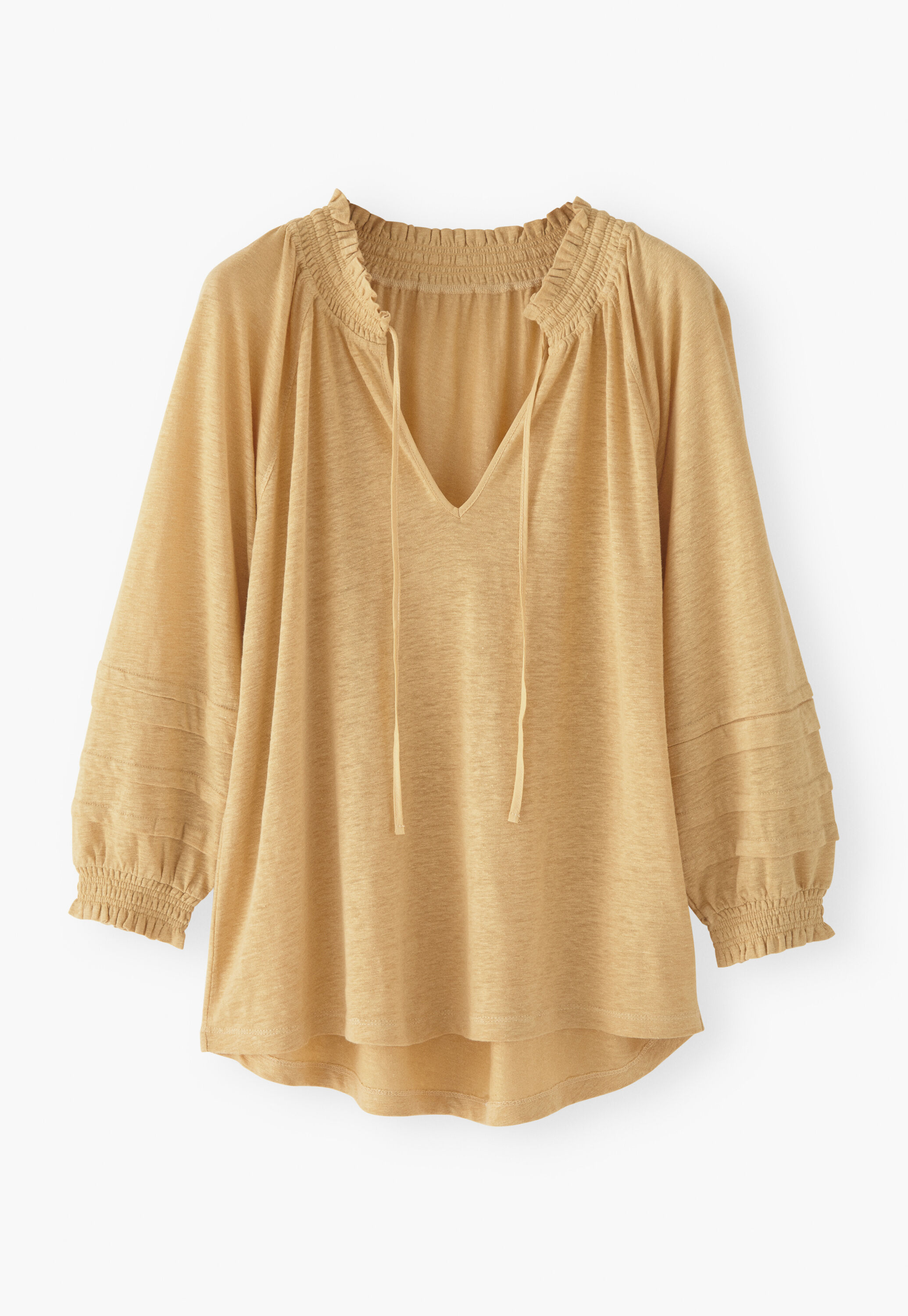 Notch-neck blouse