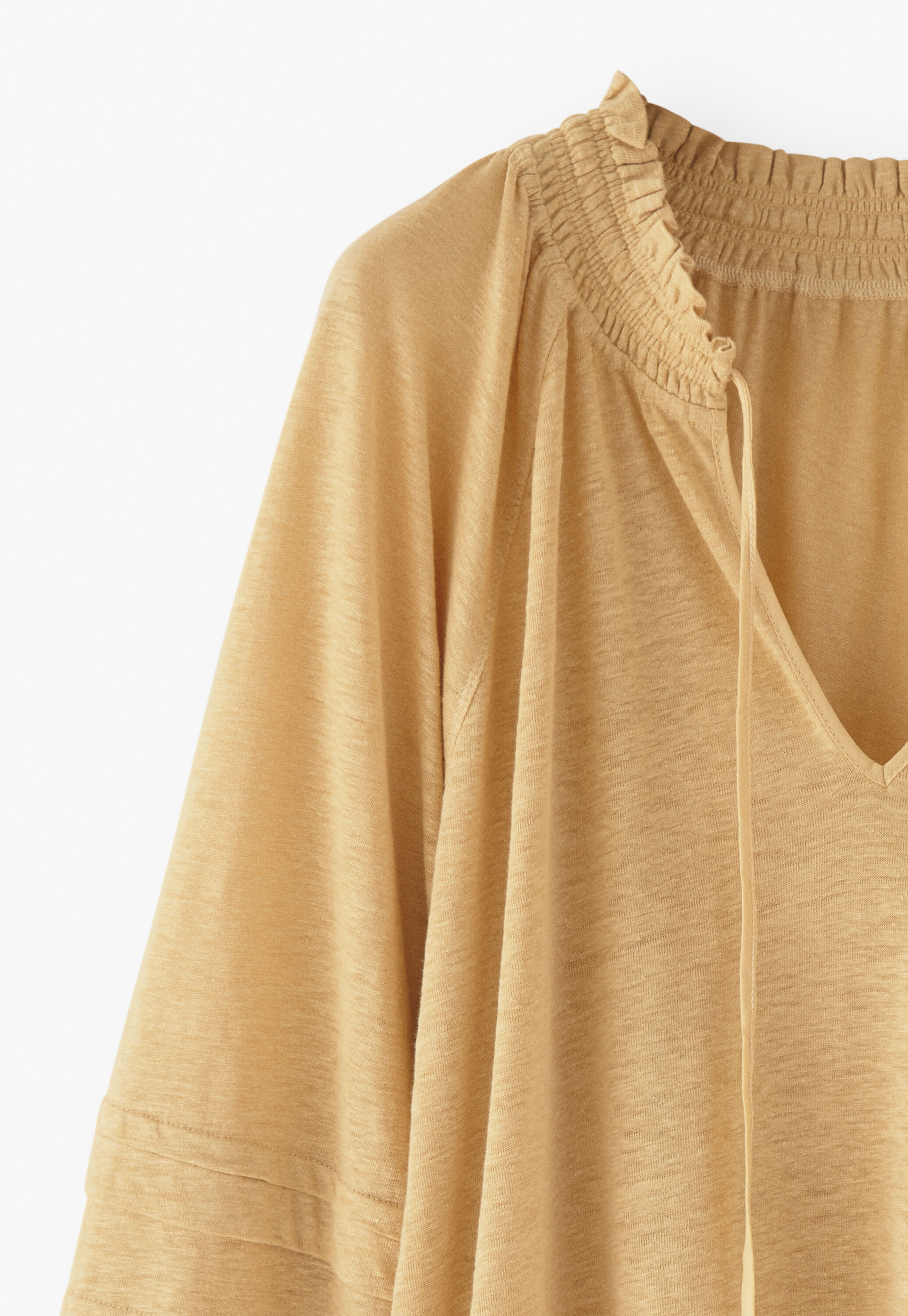 Notch-neck blouse