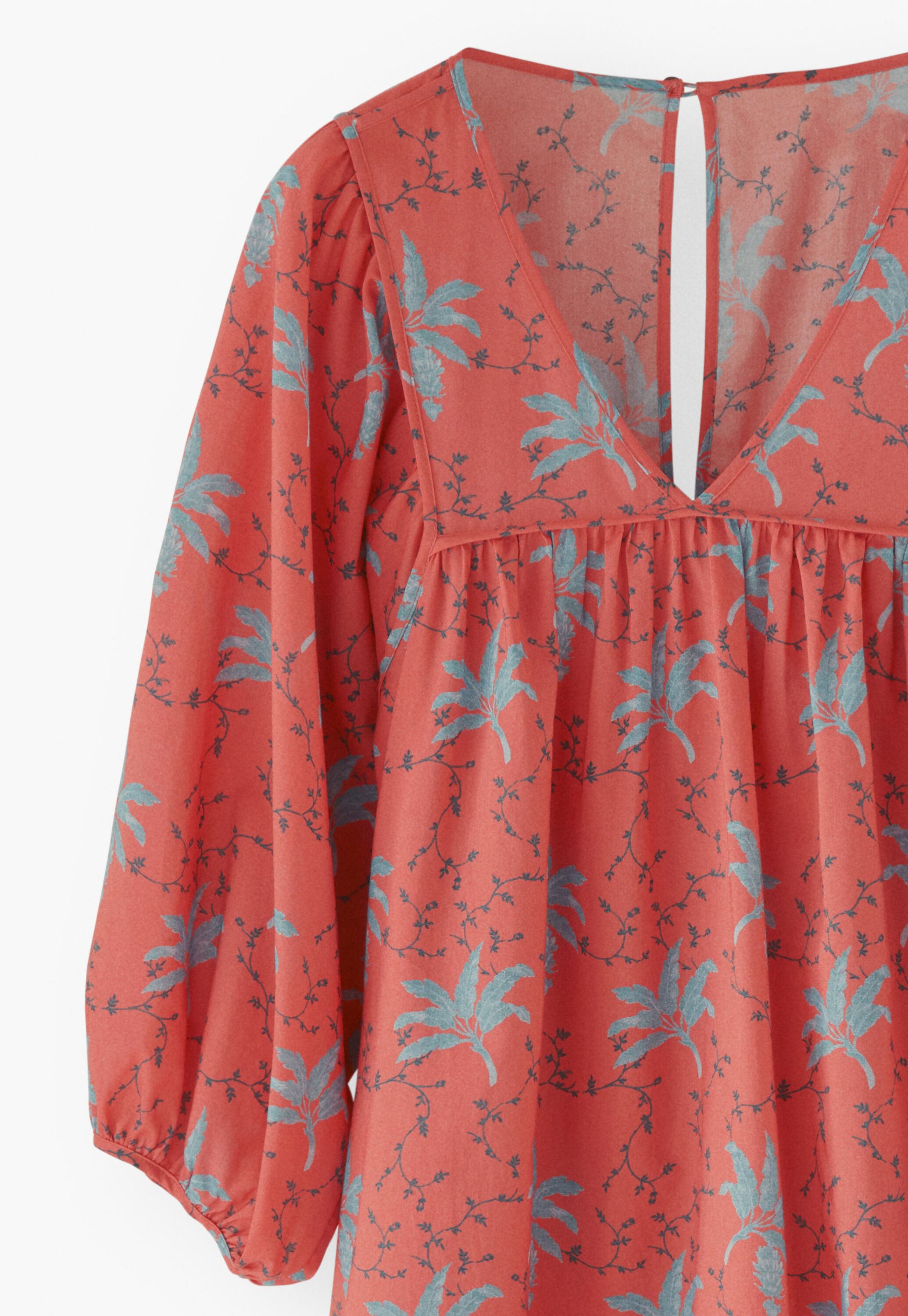 V-neck printed dress