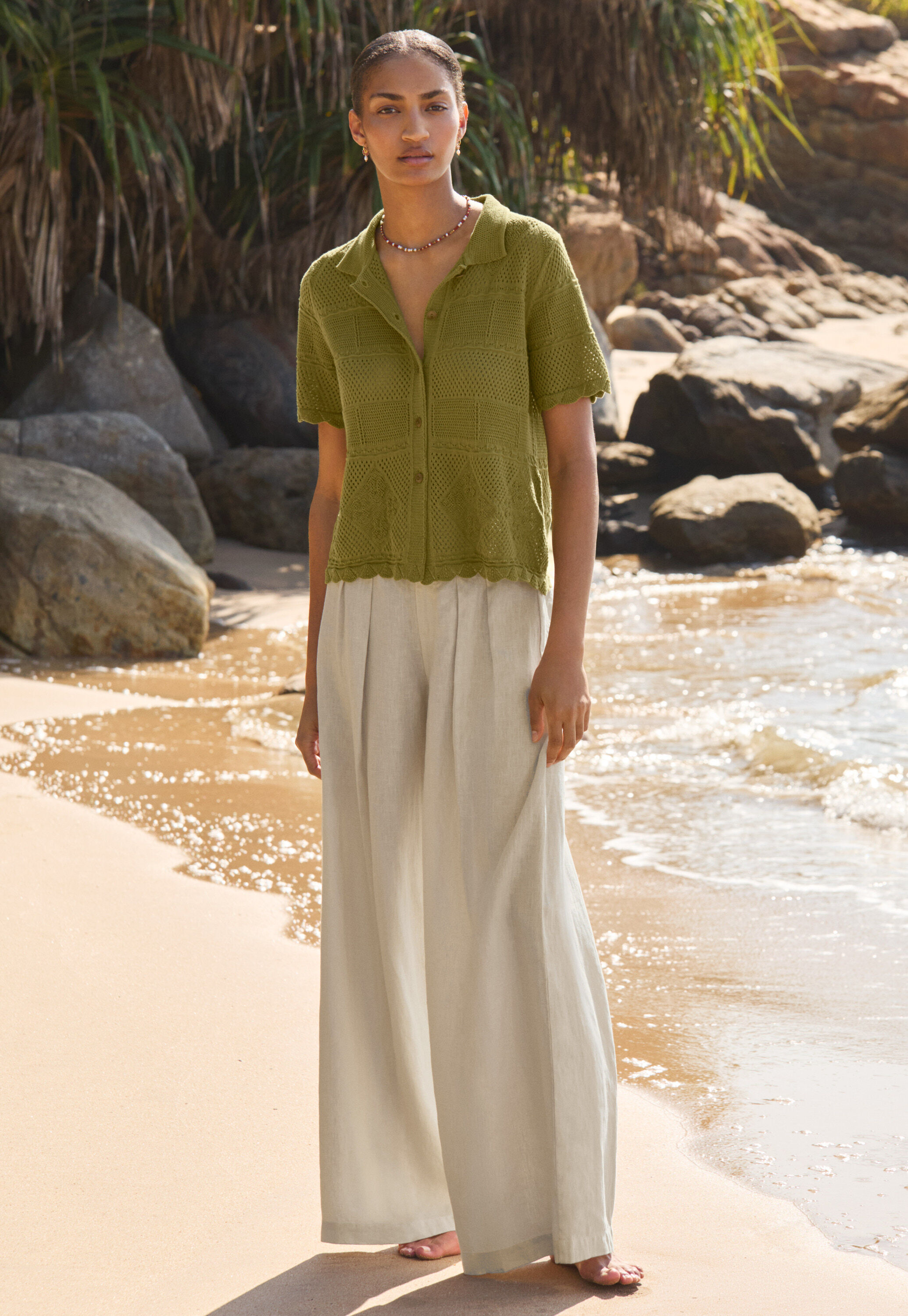 Pleat-detail trousers