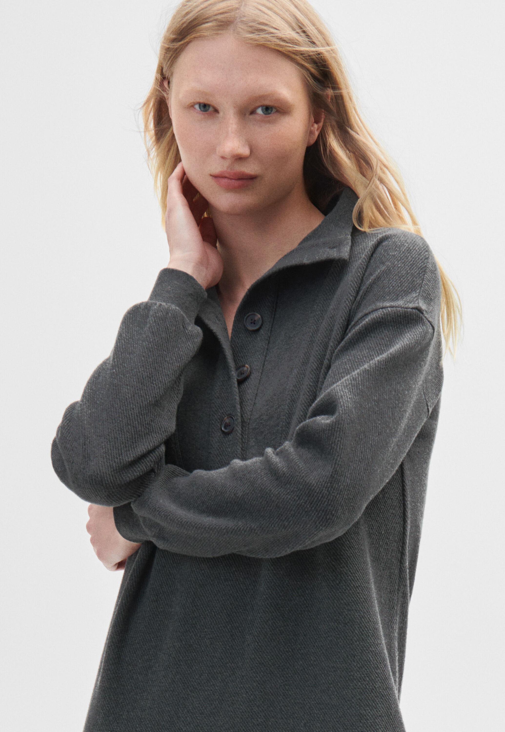 Funnel-neck dress