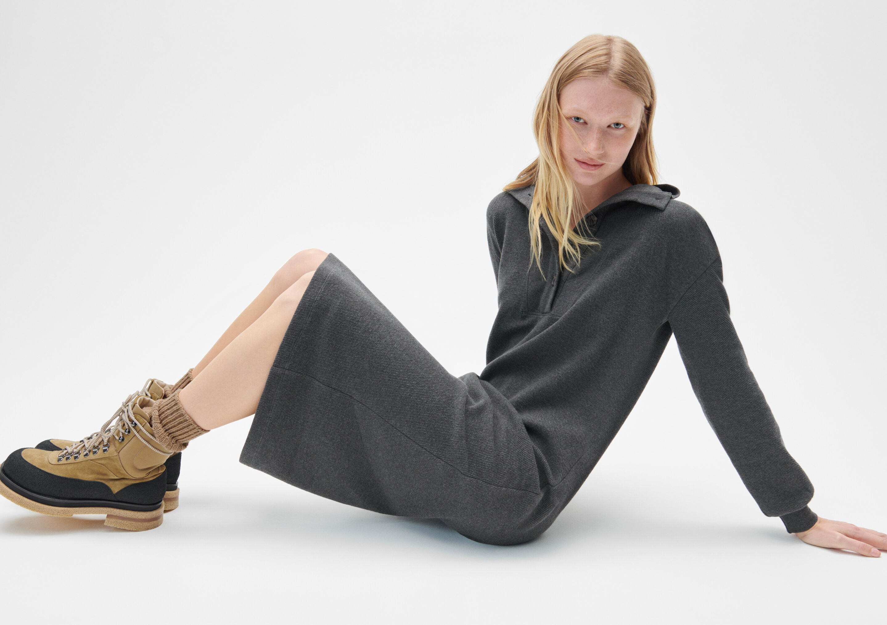 Funnel-neck dress