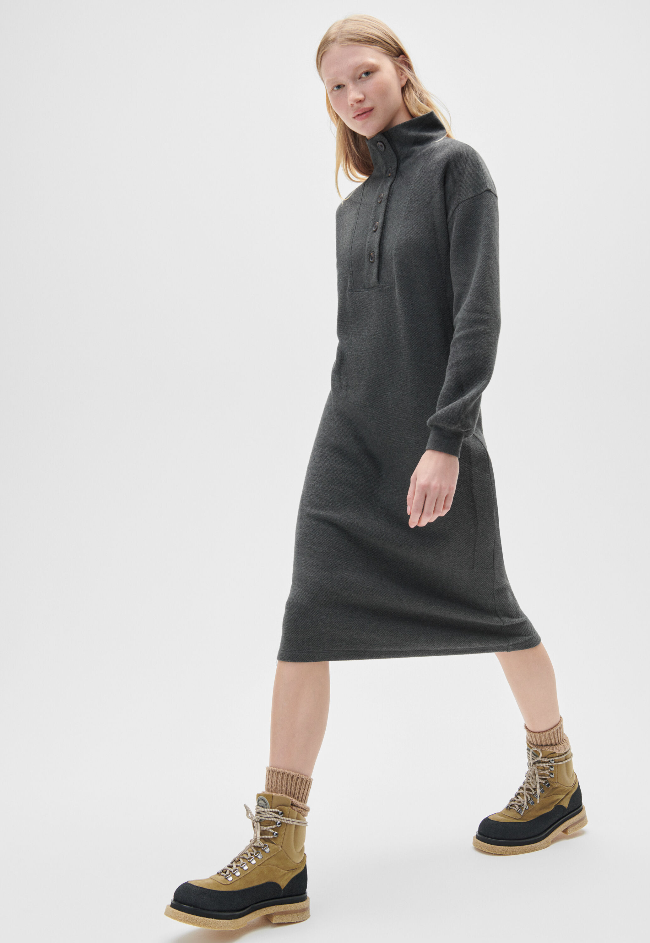 Funnel-neck dress