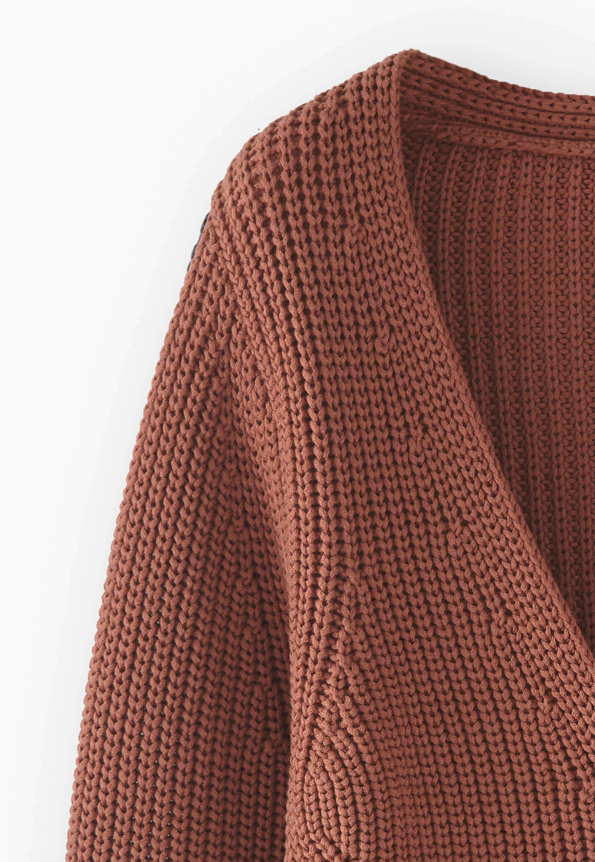 Rib-stitch cardigan