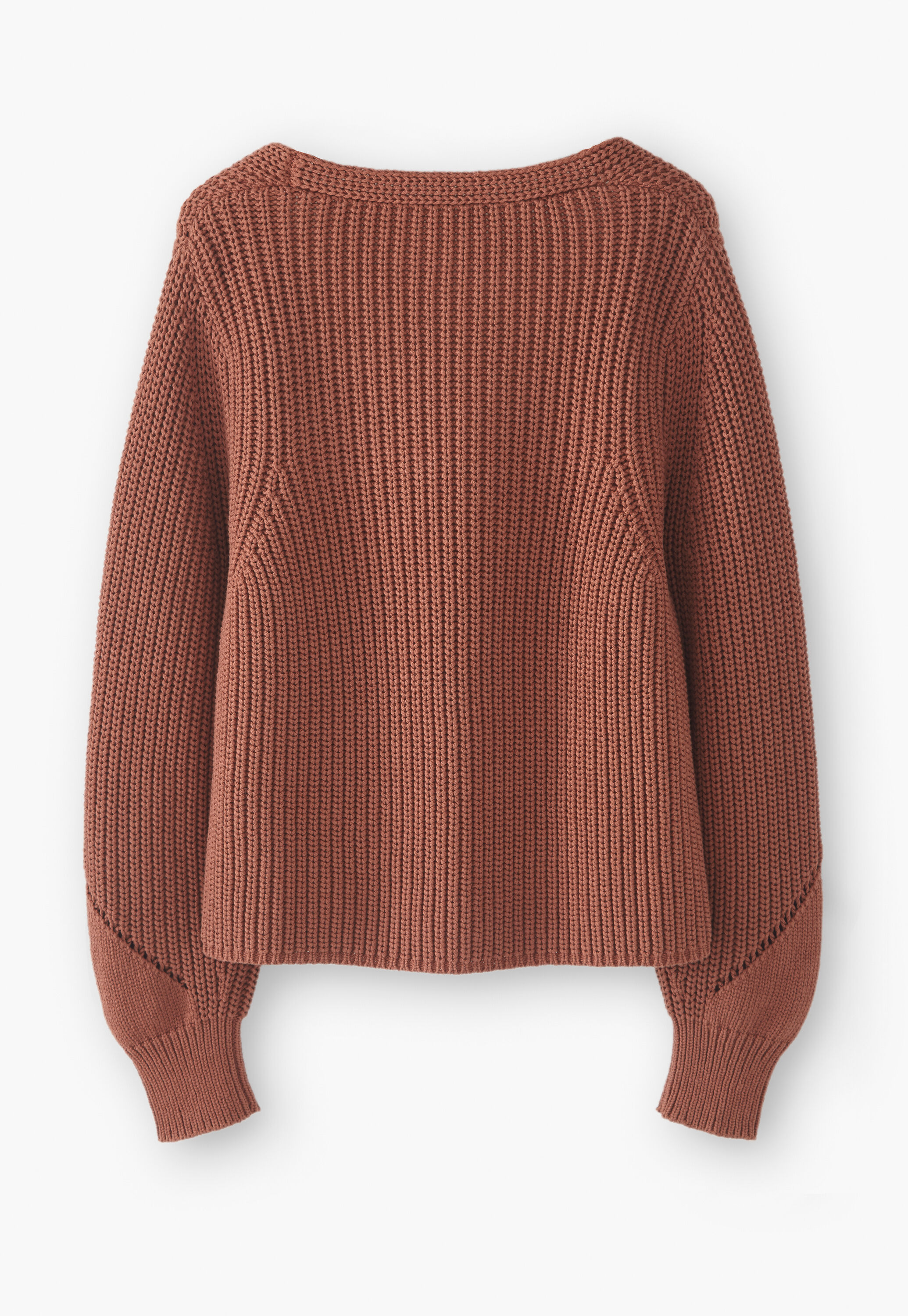 Rib-stitch cardigan