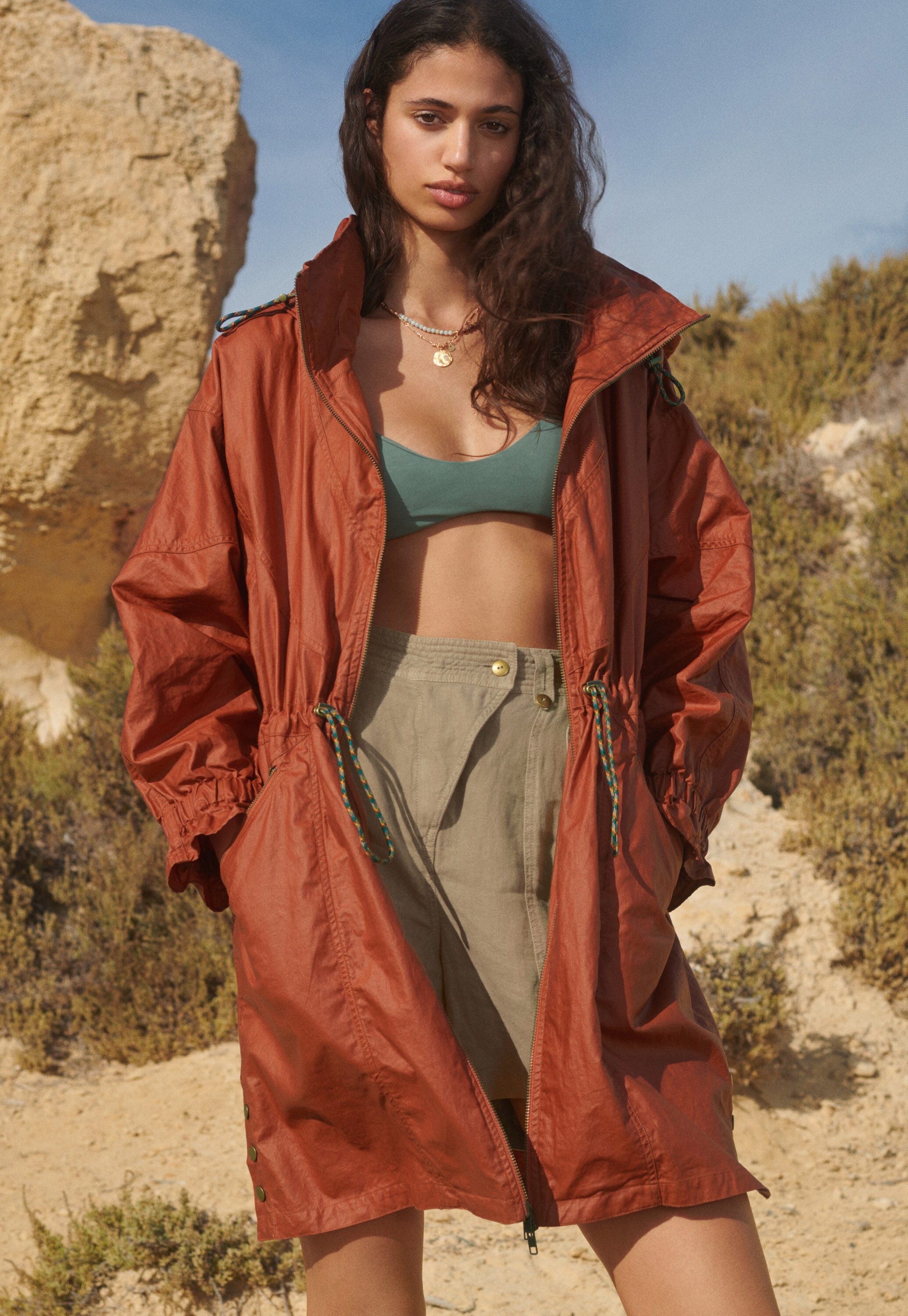Flap-pocket shorts