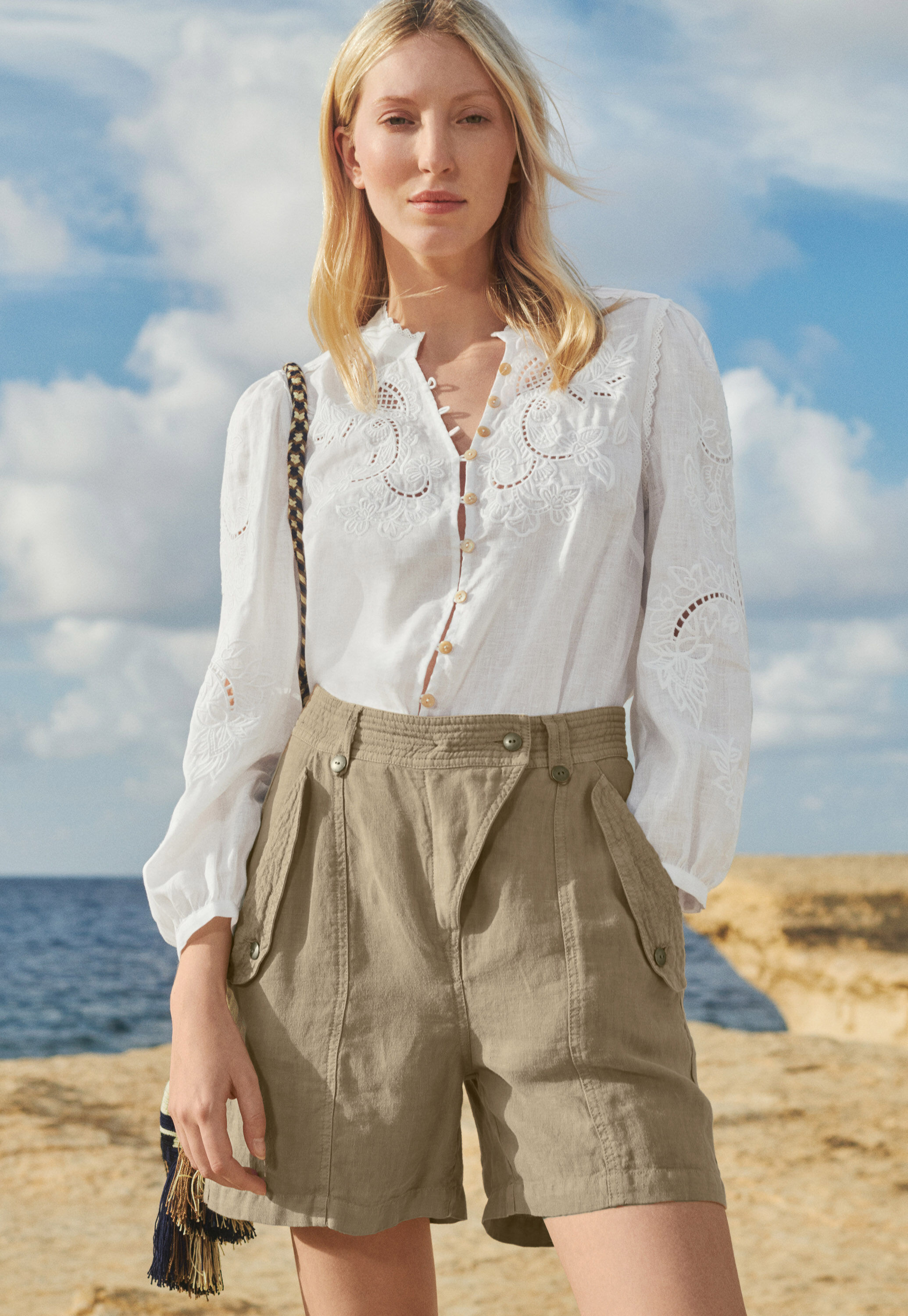 Flap-pocket shorts