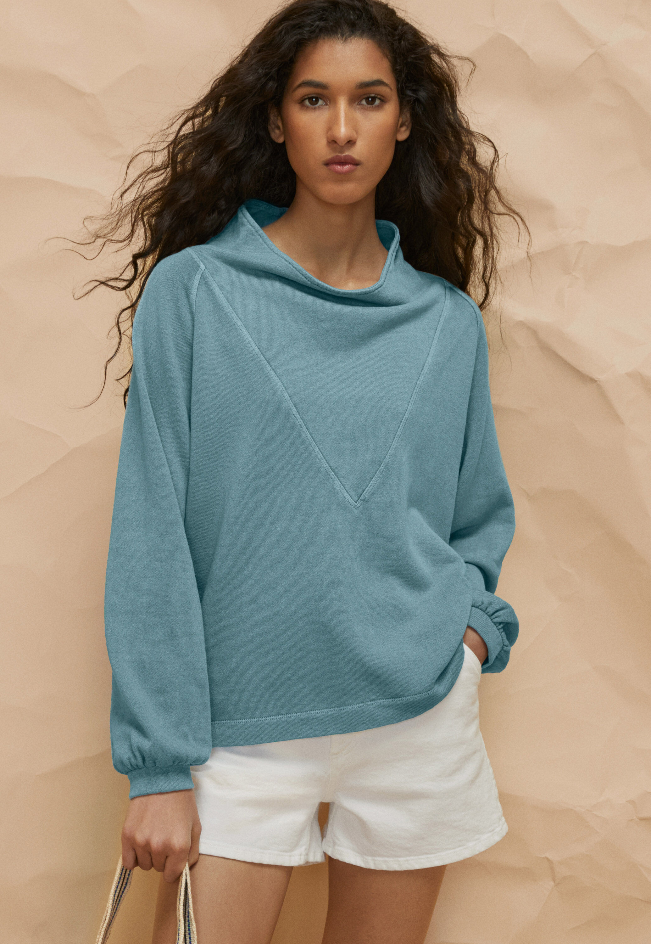 Cowl-neck sweater