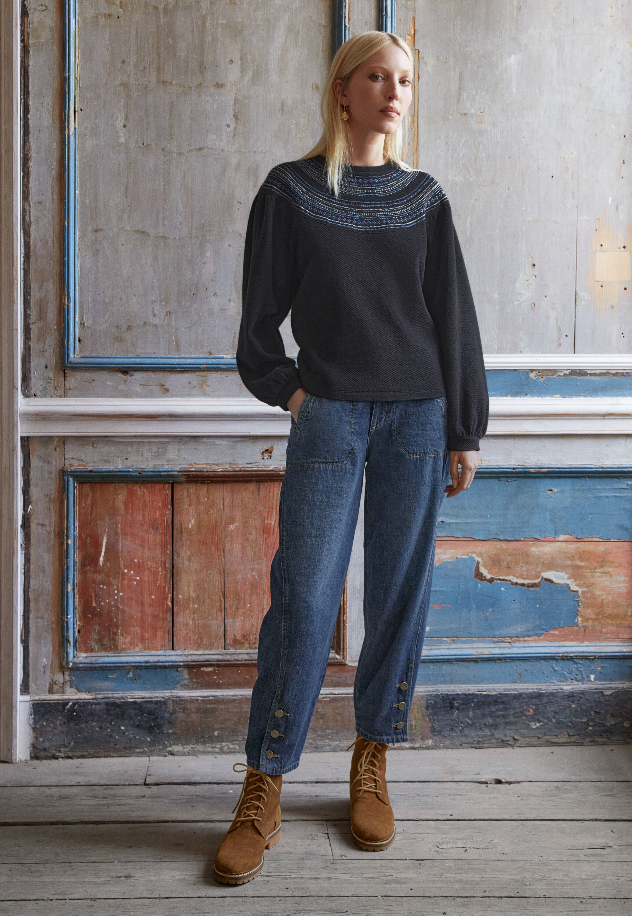 Relaxed carrot jeans