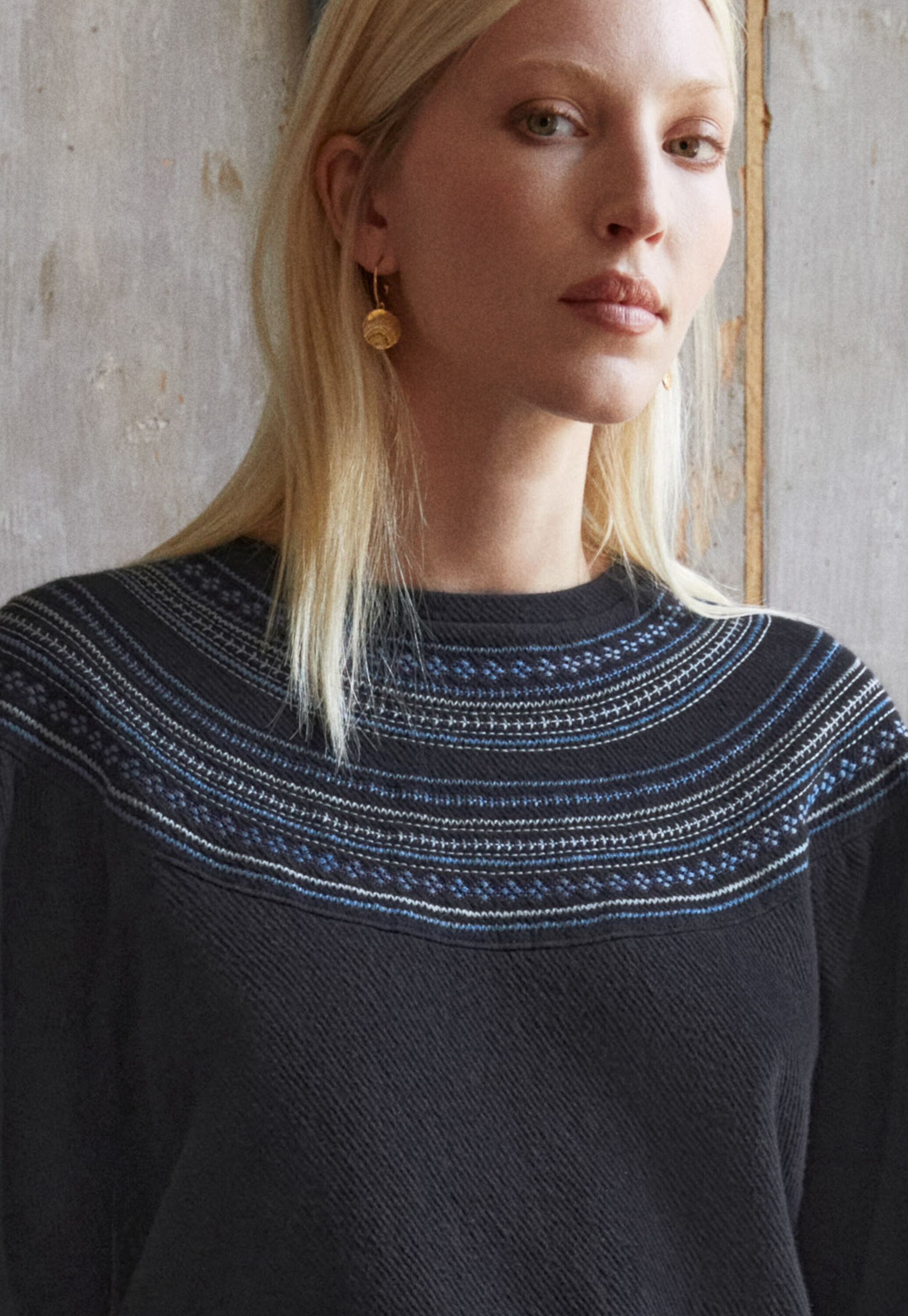 Embroidered sweatshirt