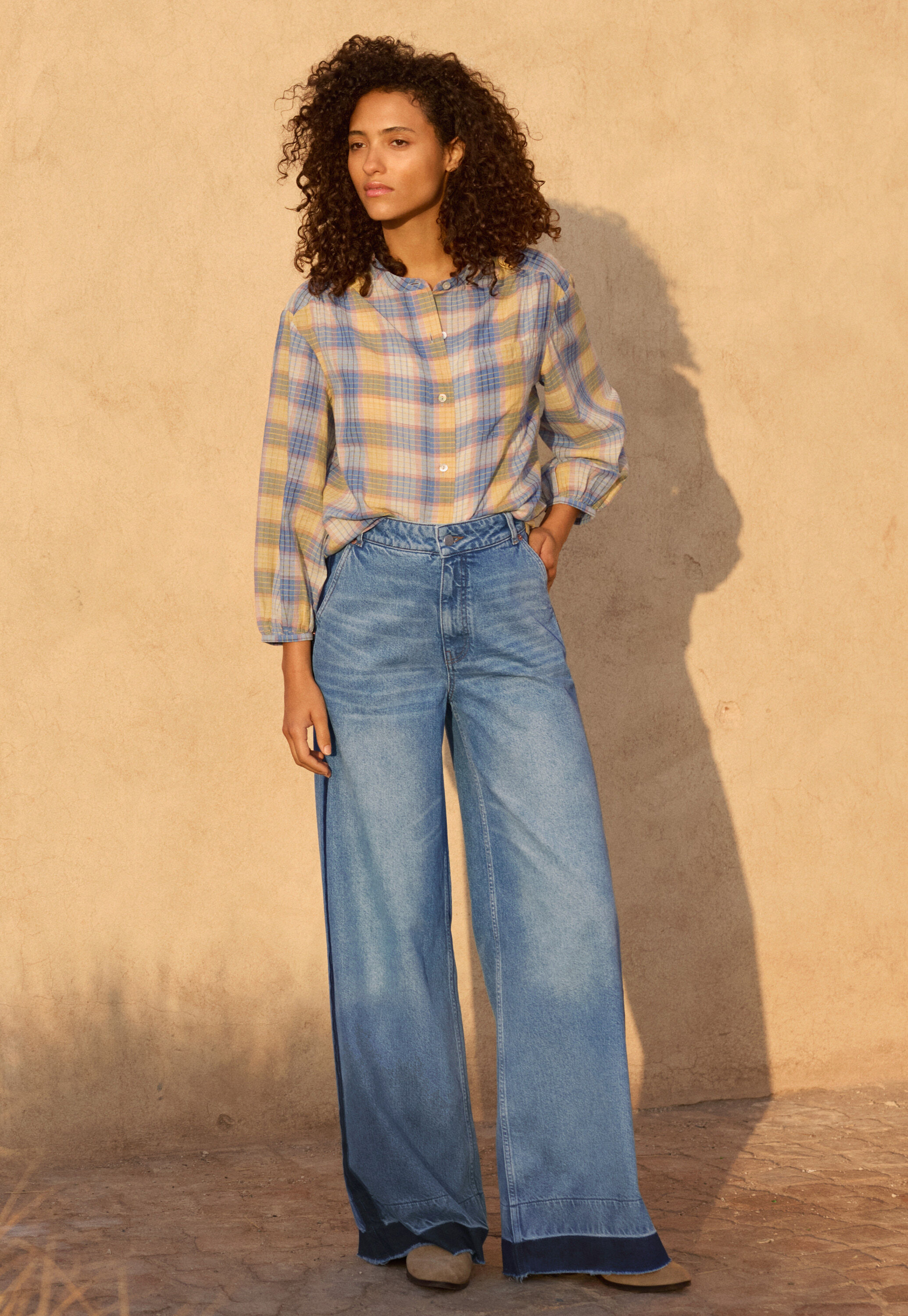 Checked boyfriend shirt