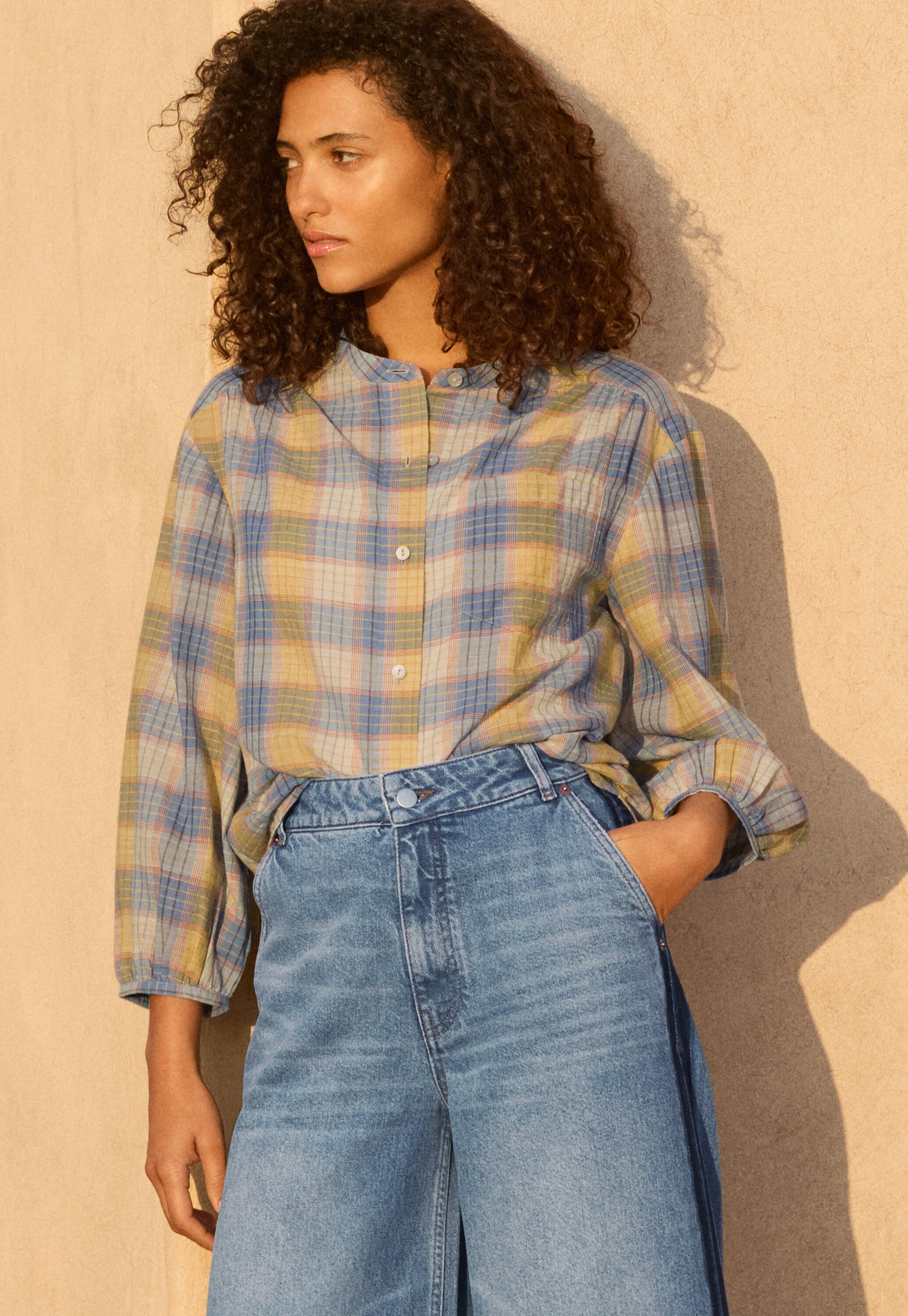 Checked boyfriend shirt