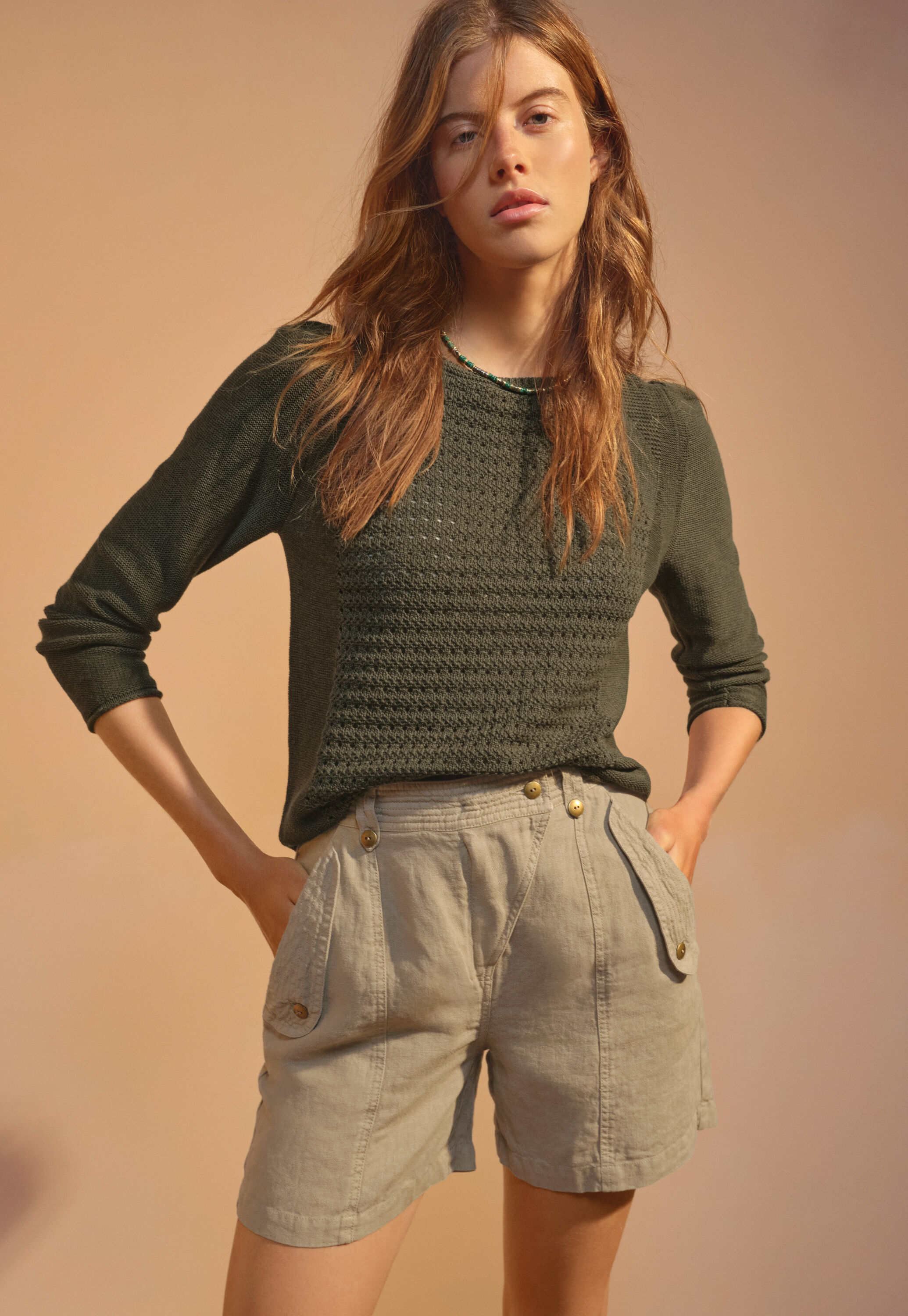 Stitch-mixing sweater
