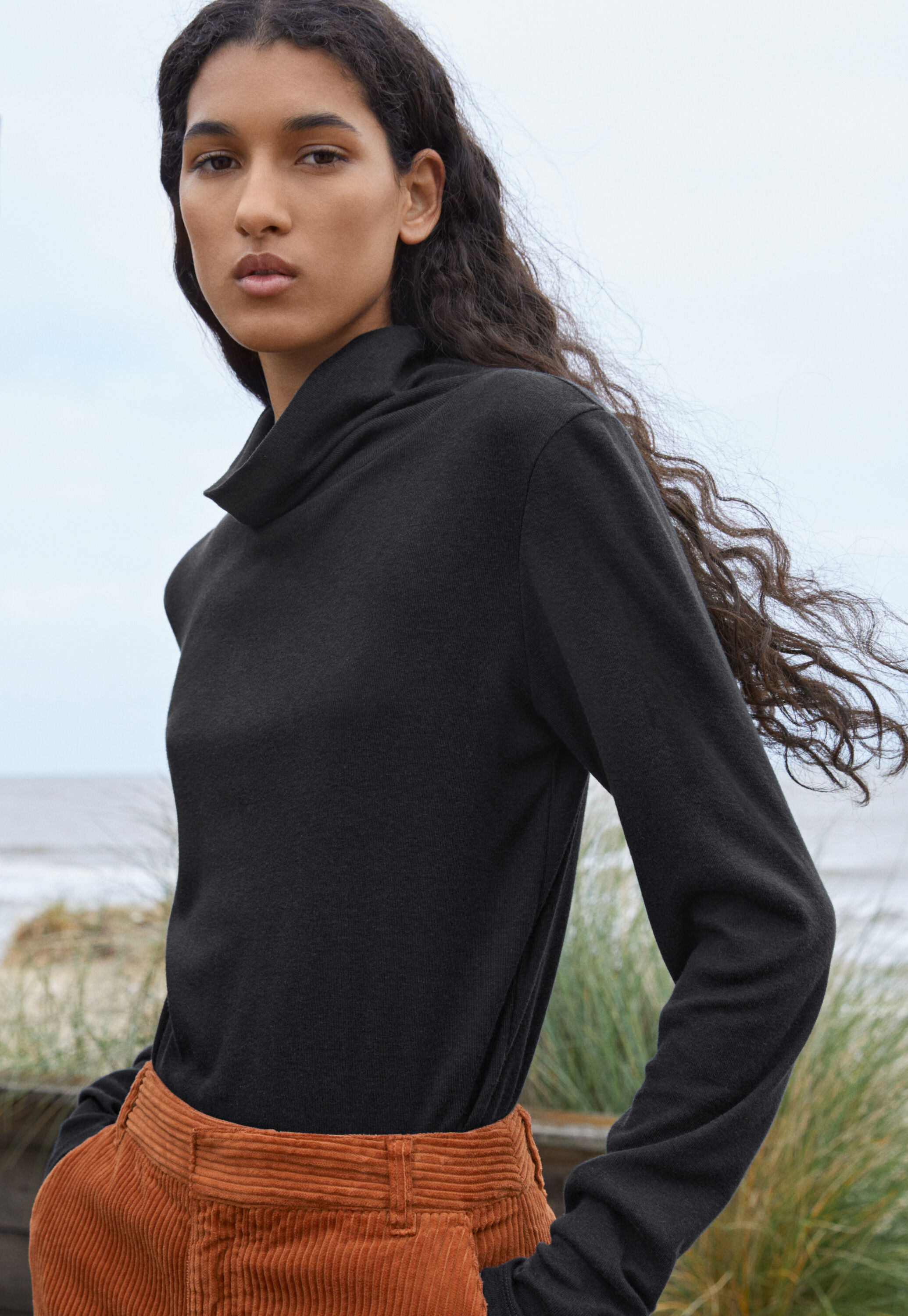 High-neck top