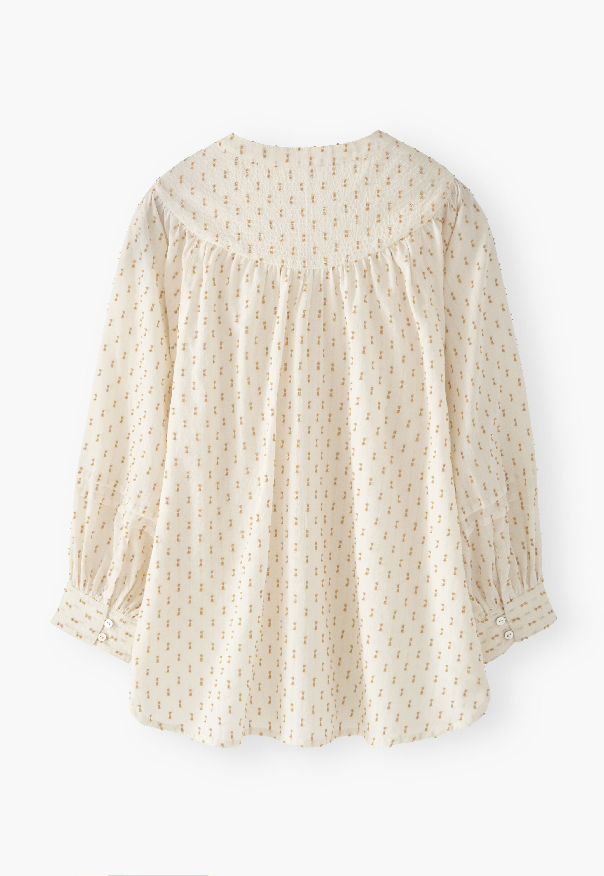 Clipped jacquard blouse
