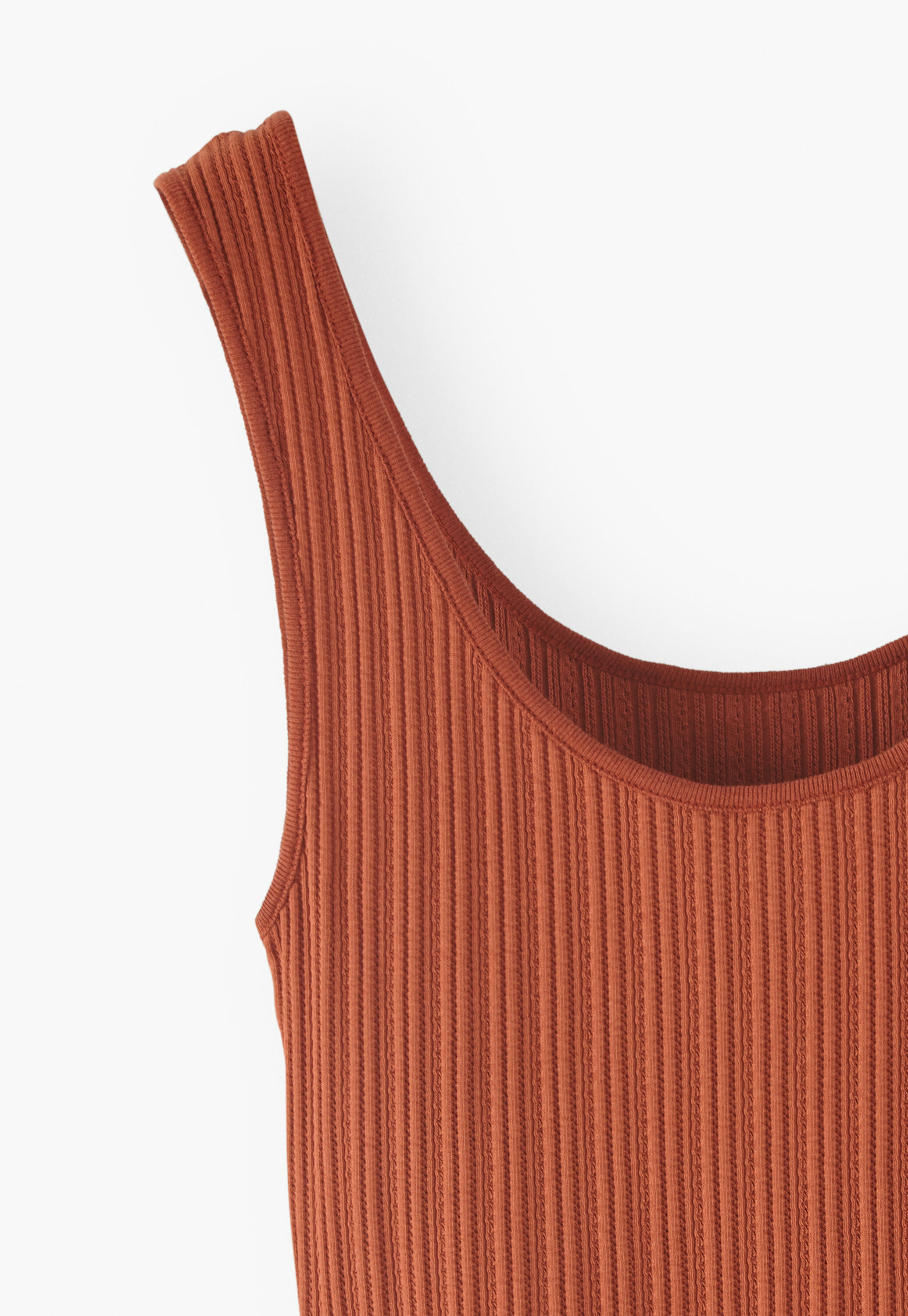 Lace-rib vest