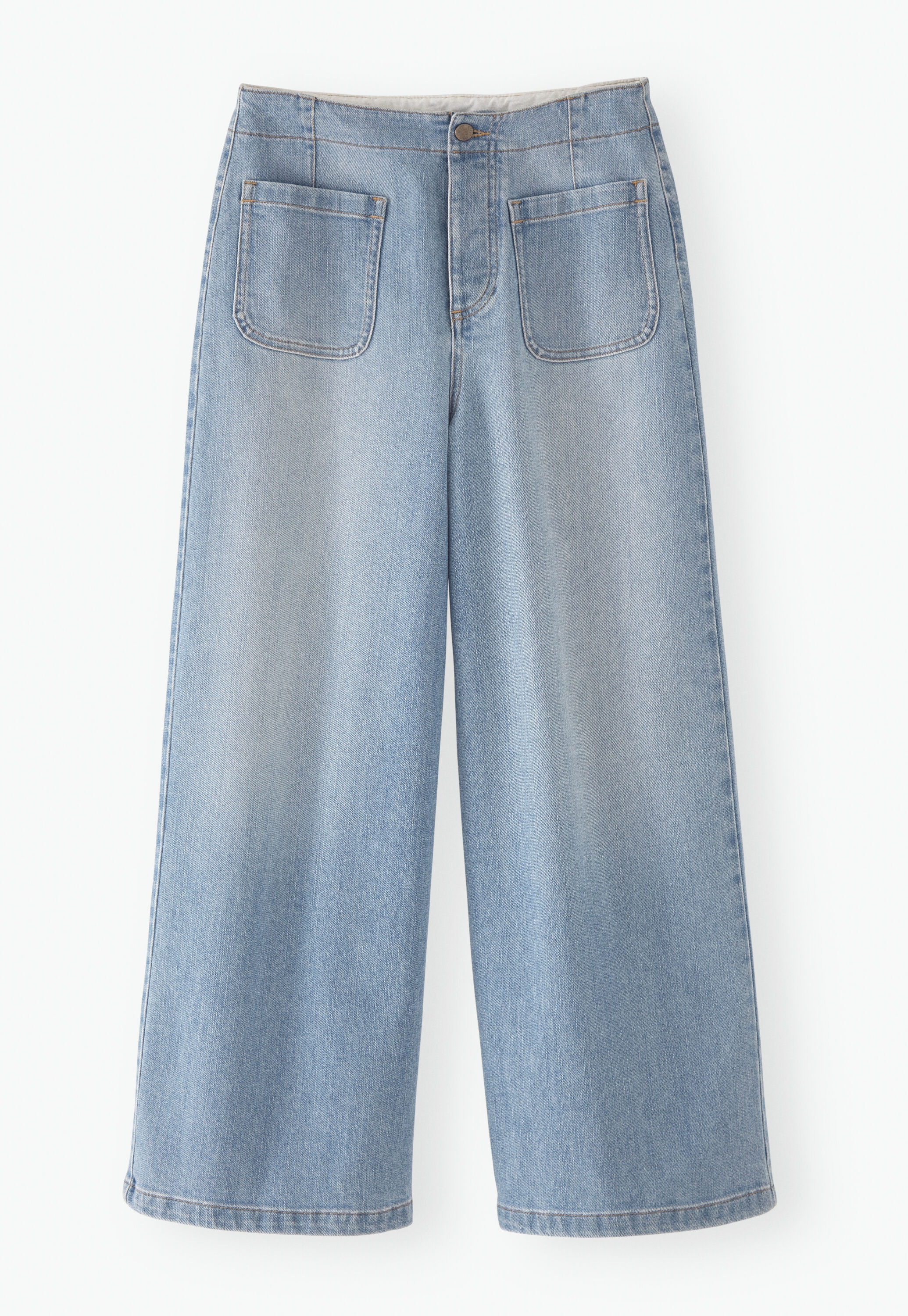Cropped wide-leg jeans