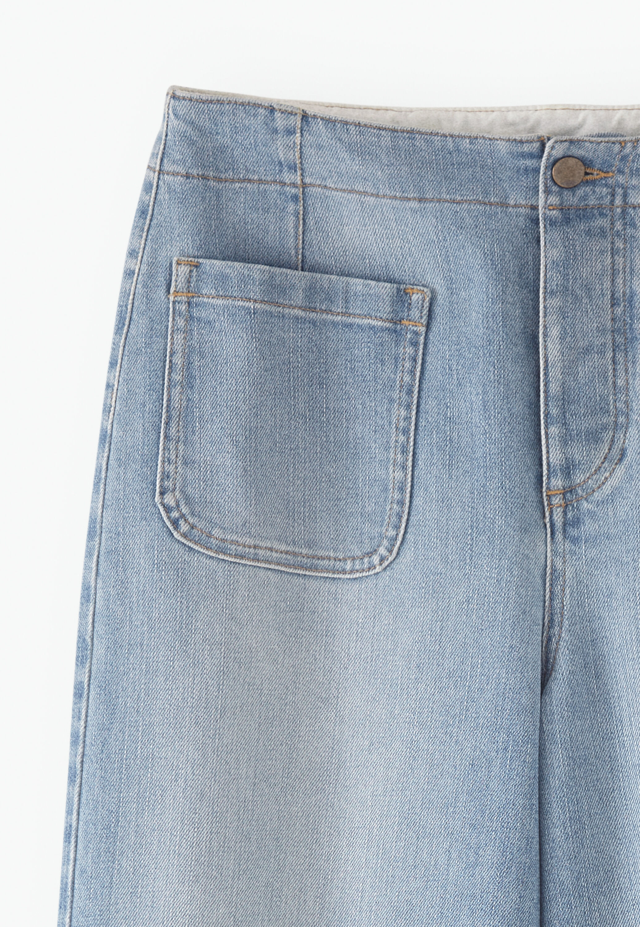 Cropped wide-leg jeans