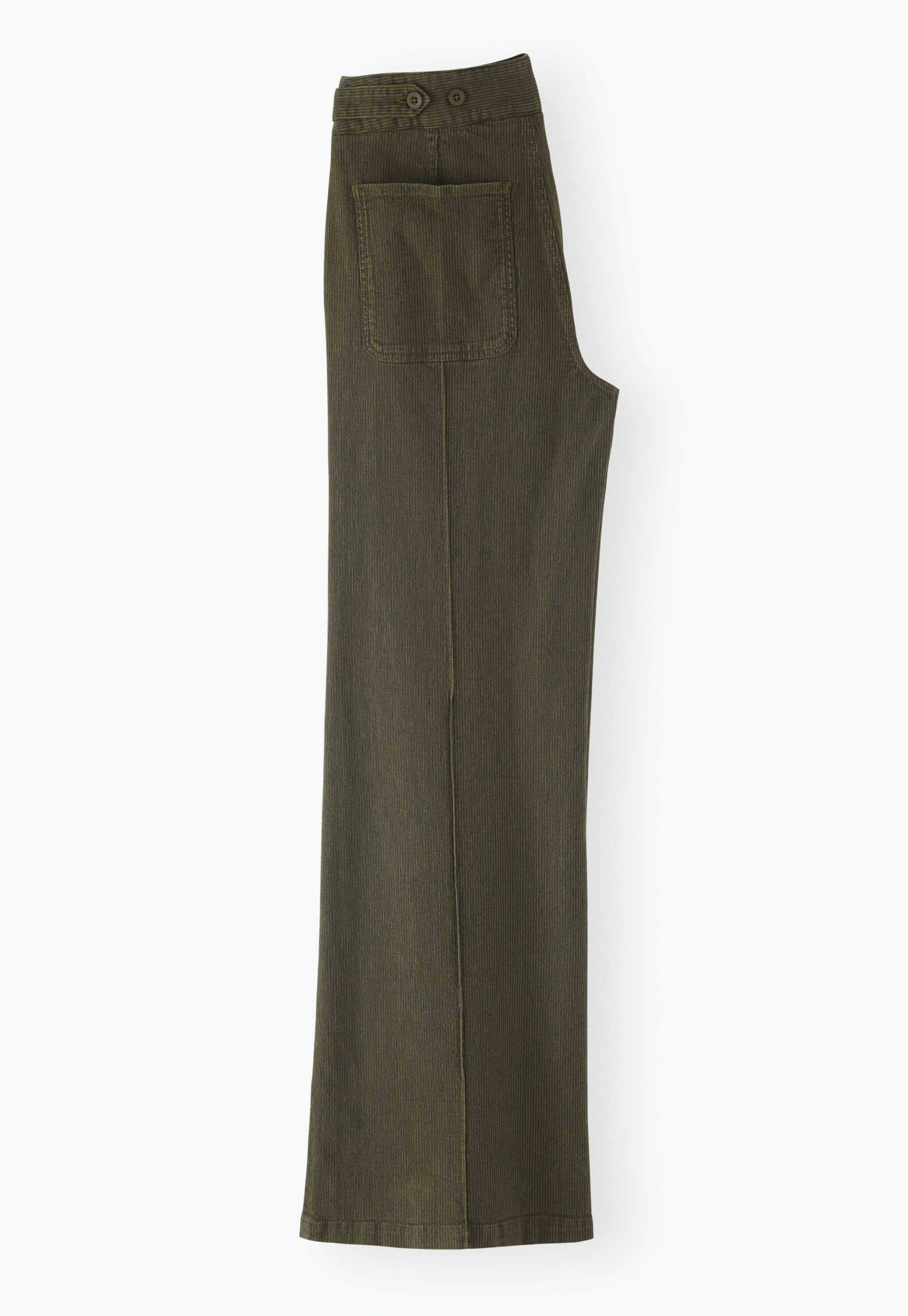 Striped wide-leg trousers