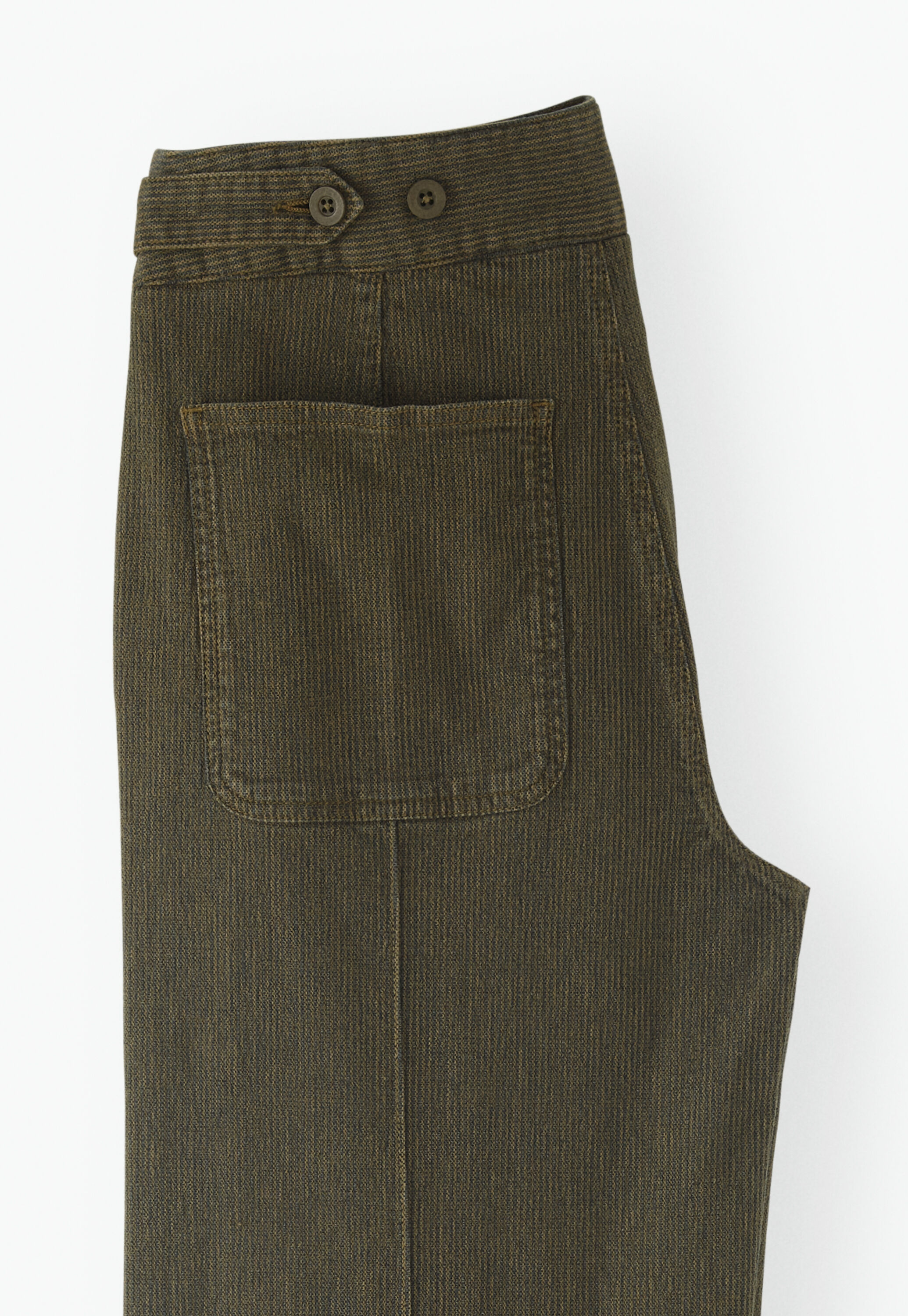 Striped wide-leg trousers