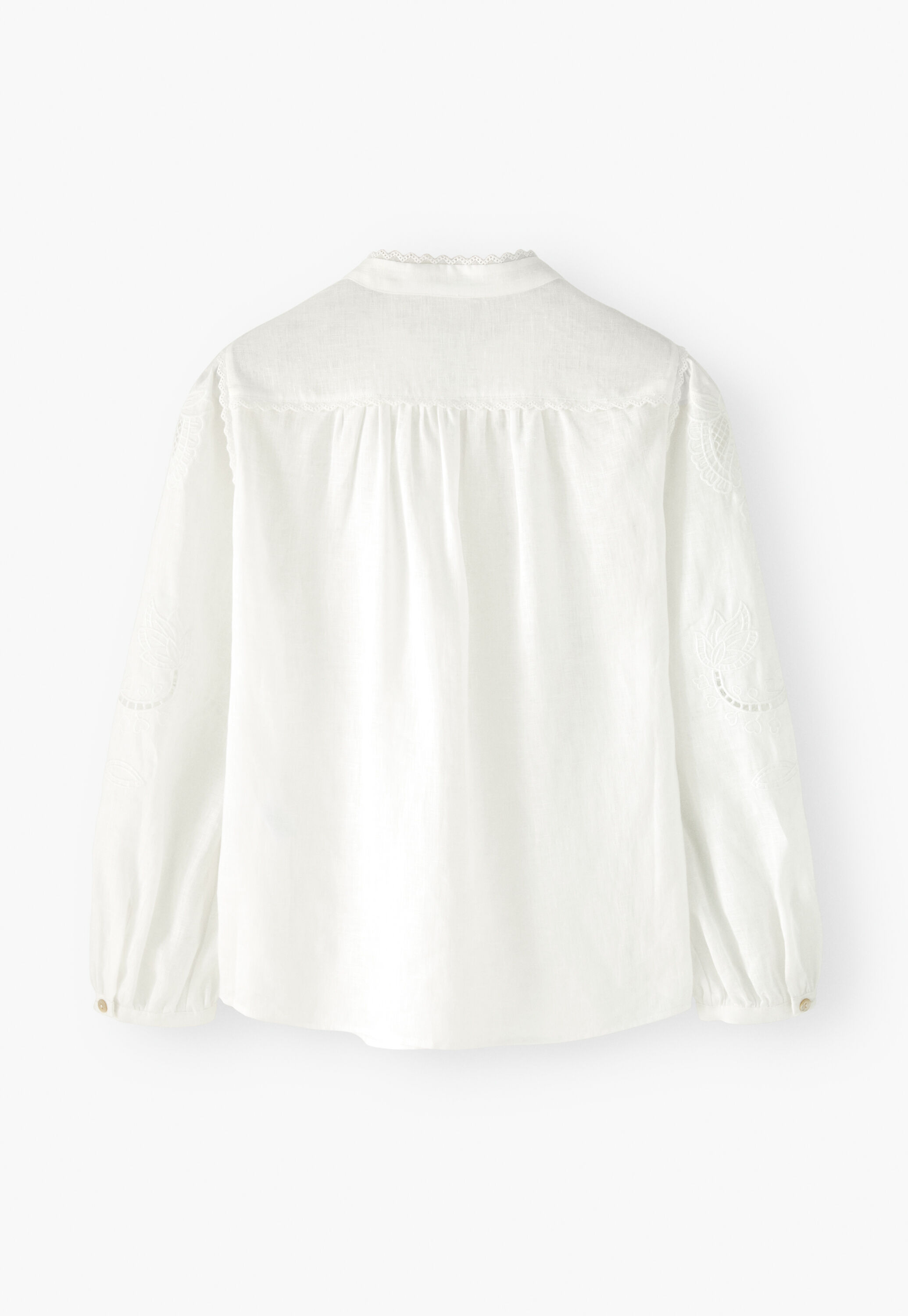 Embroidered cutwork blouse