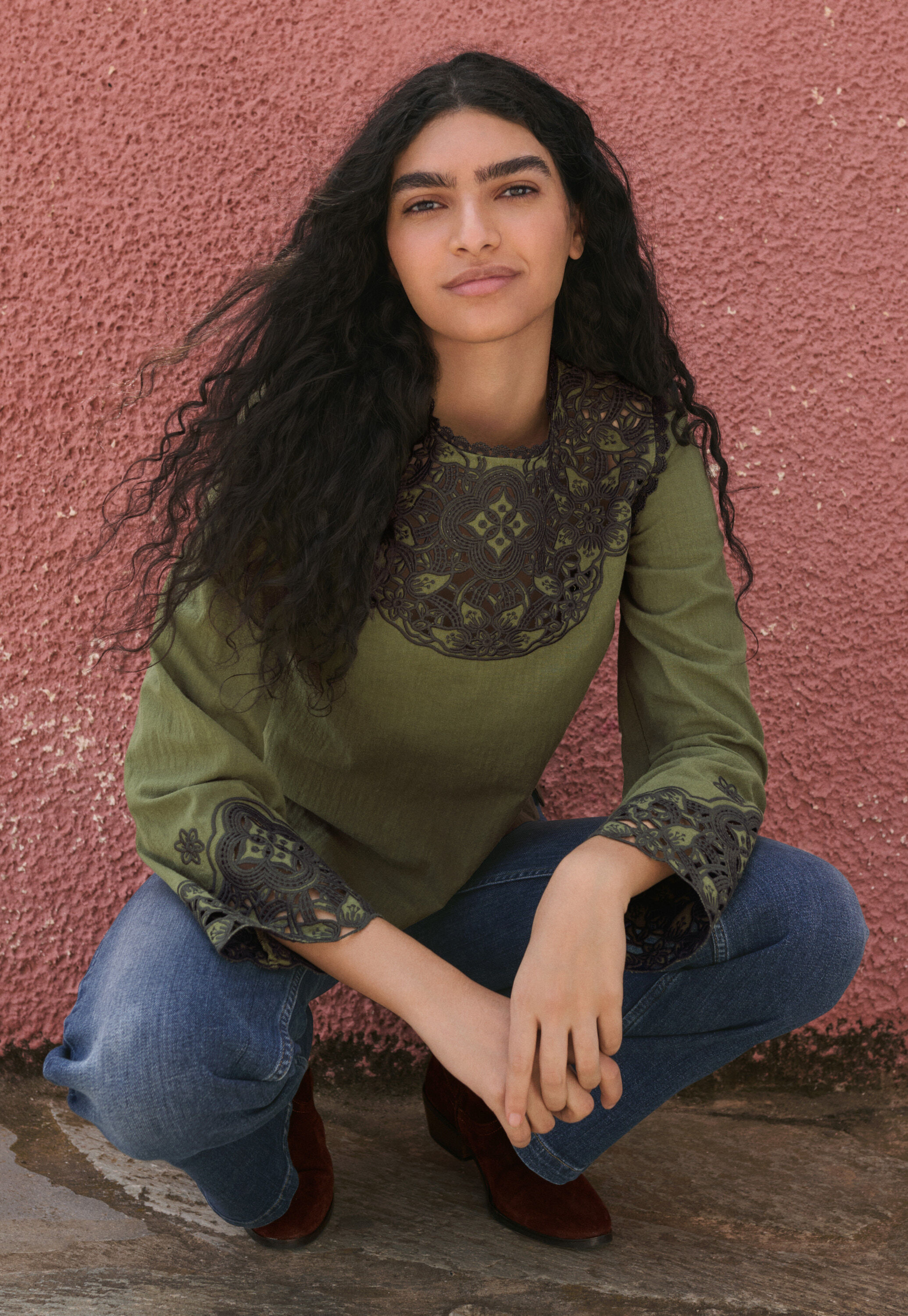 Cutwork top