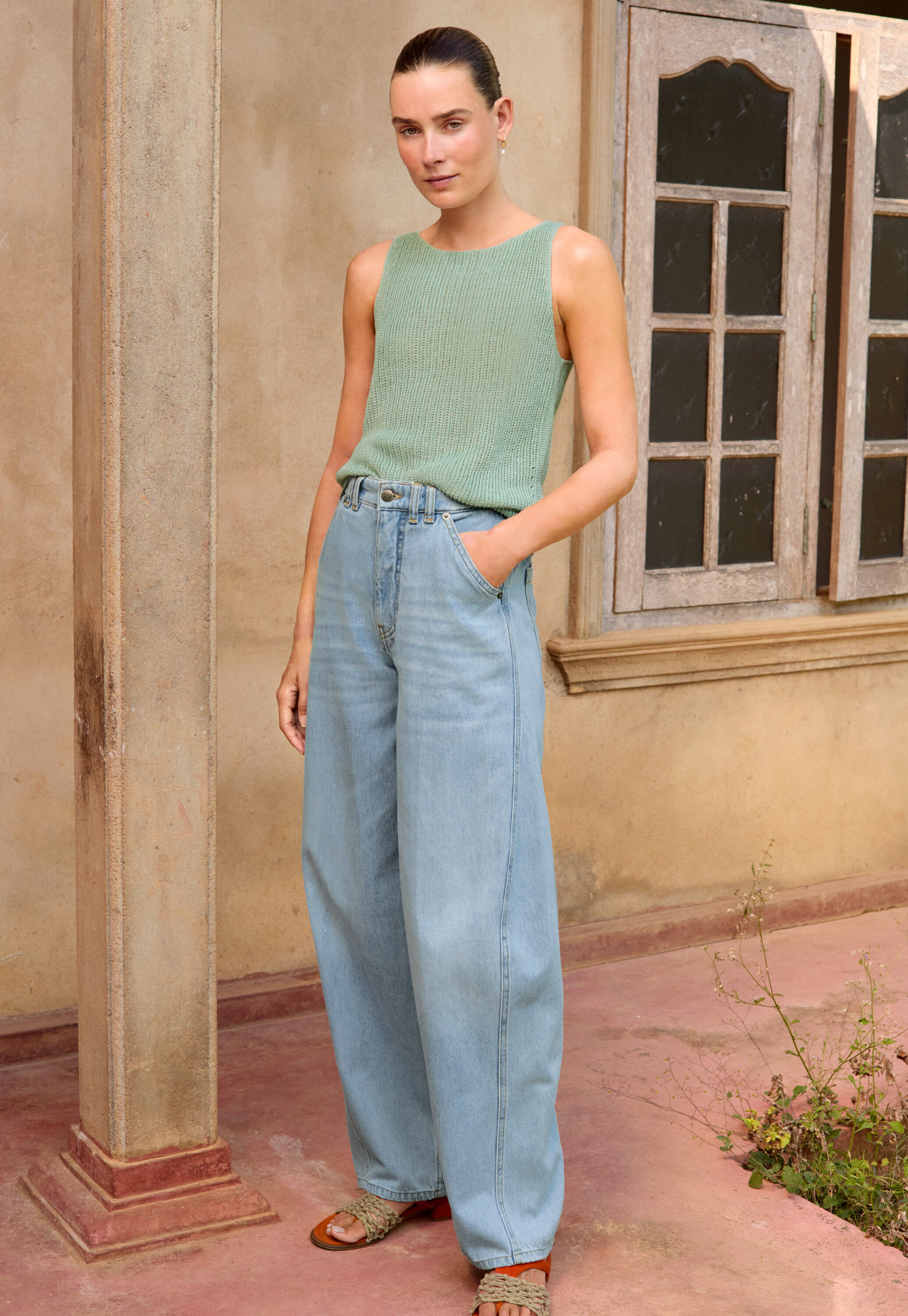 Rib-stitch knit