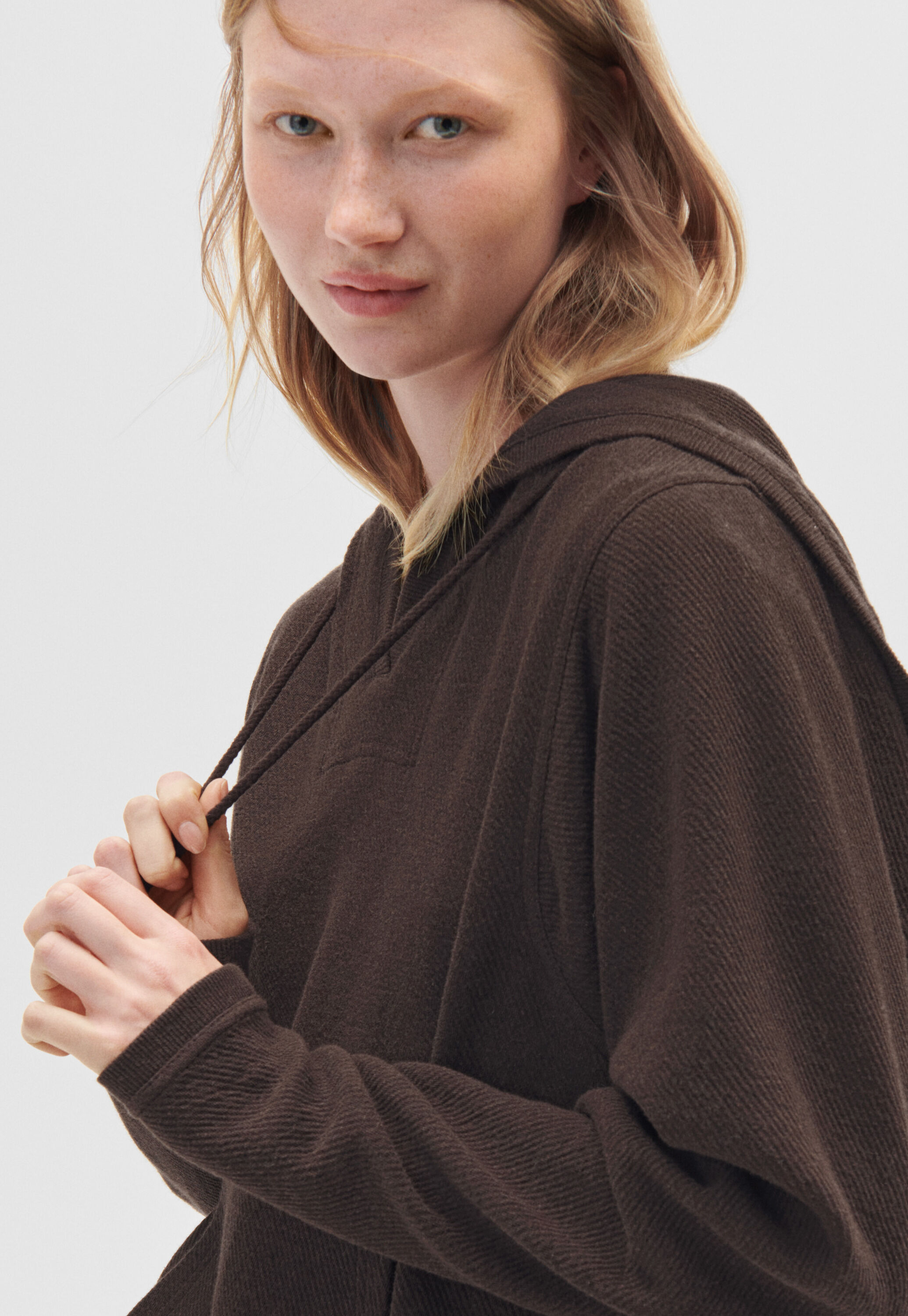 V-neck hoodie