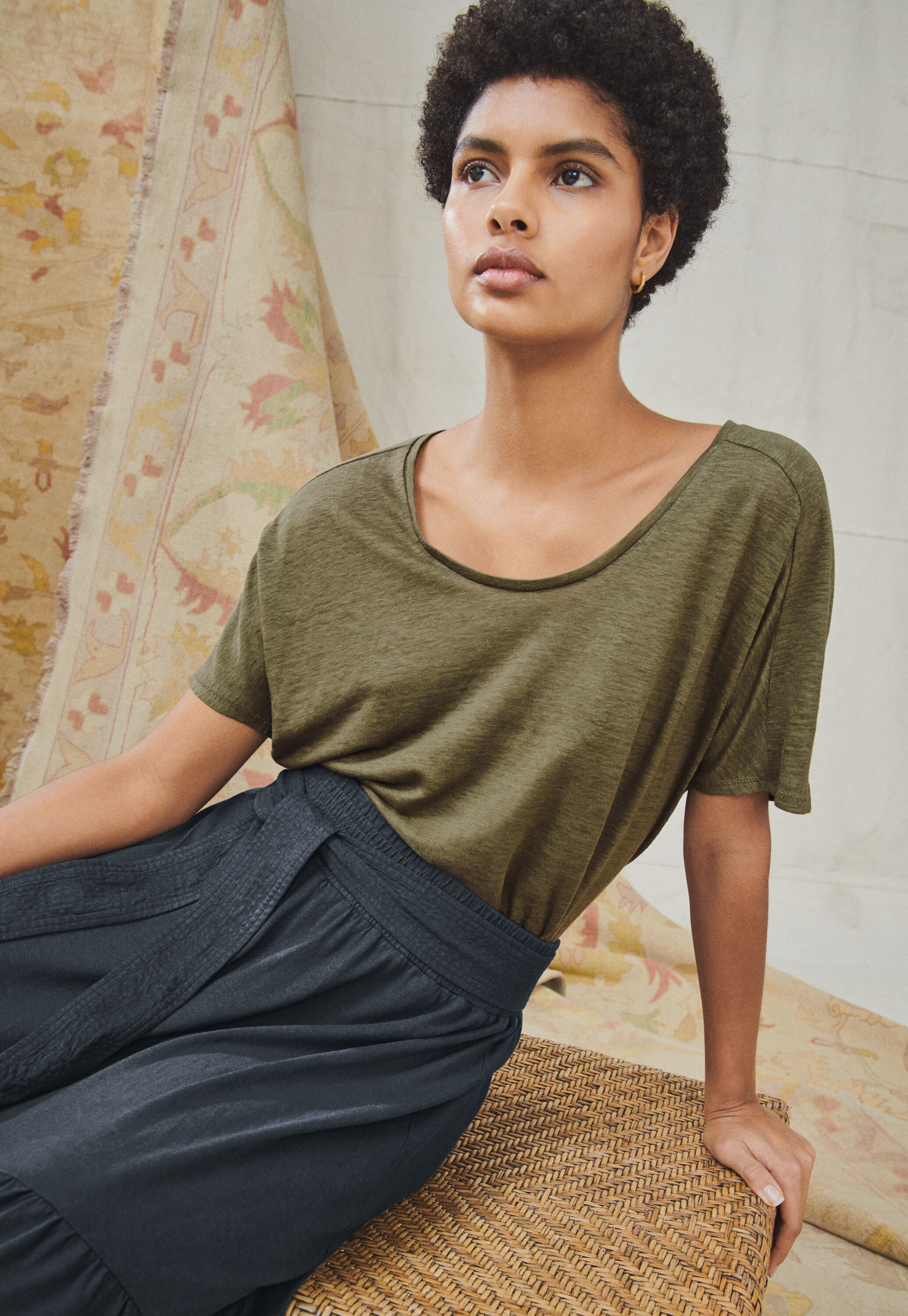 Scoop-neck T-shirt