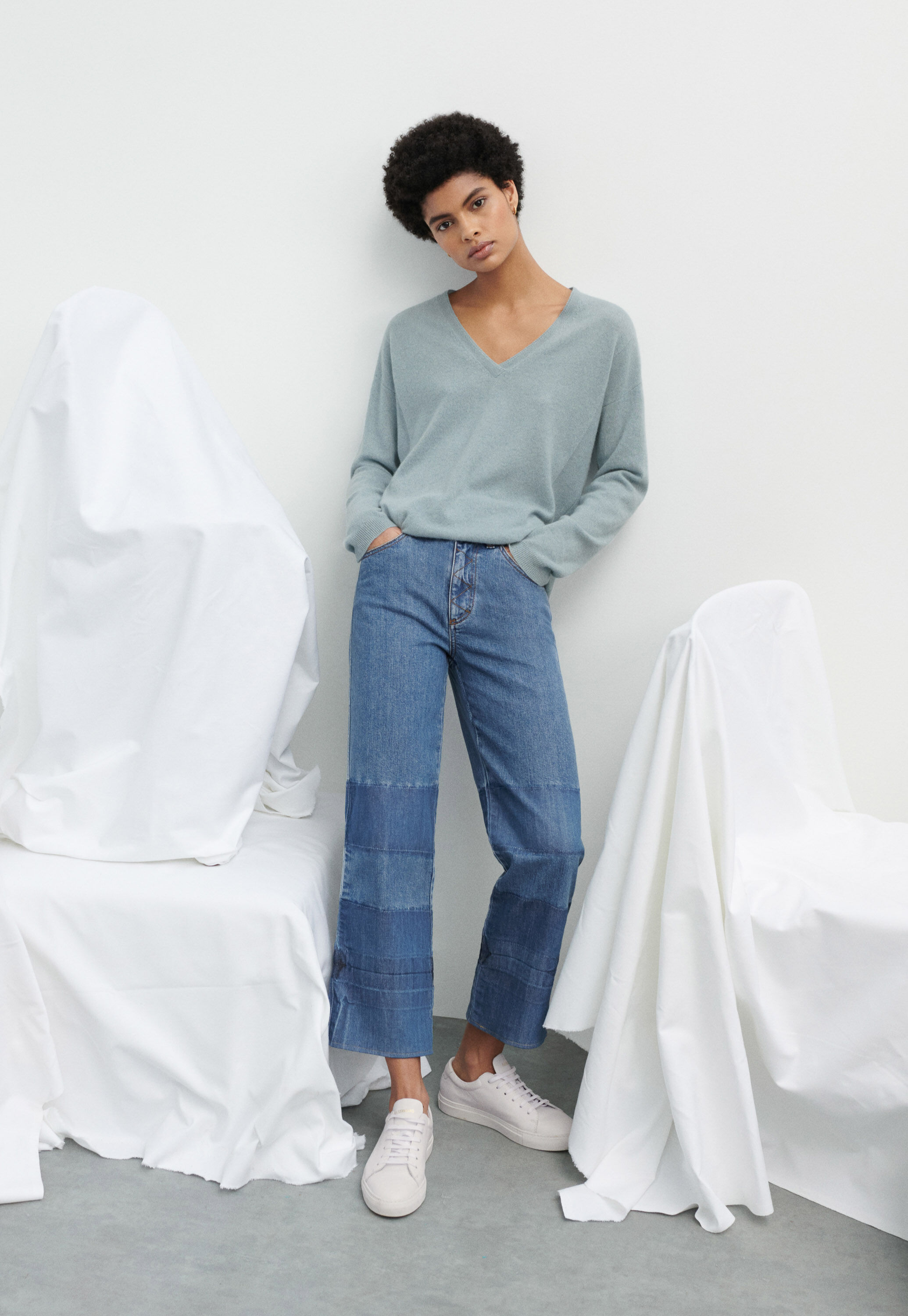 Patched jeans