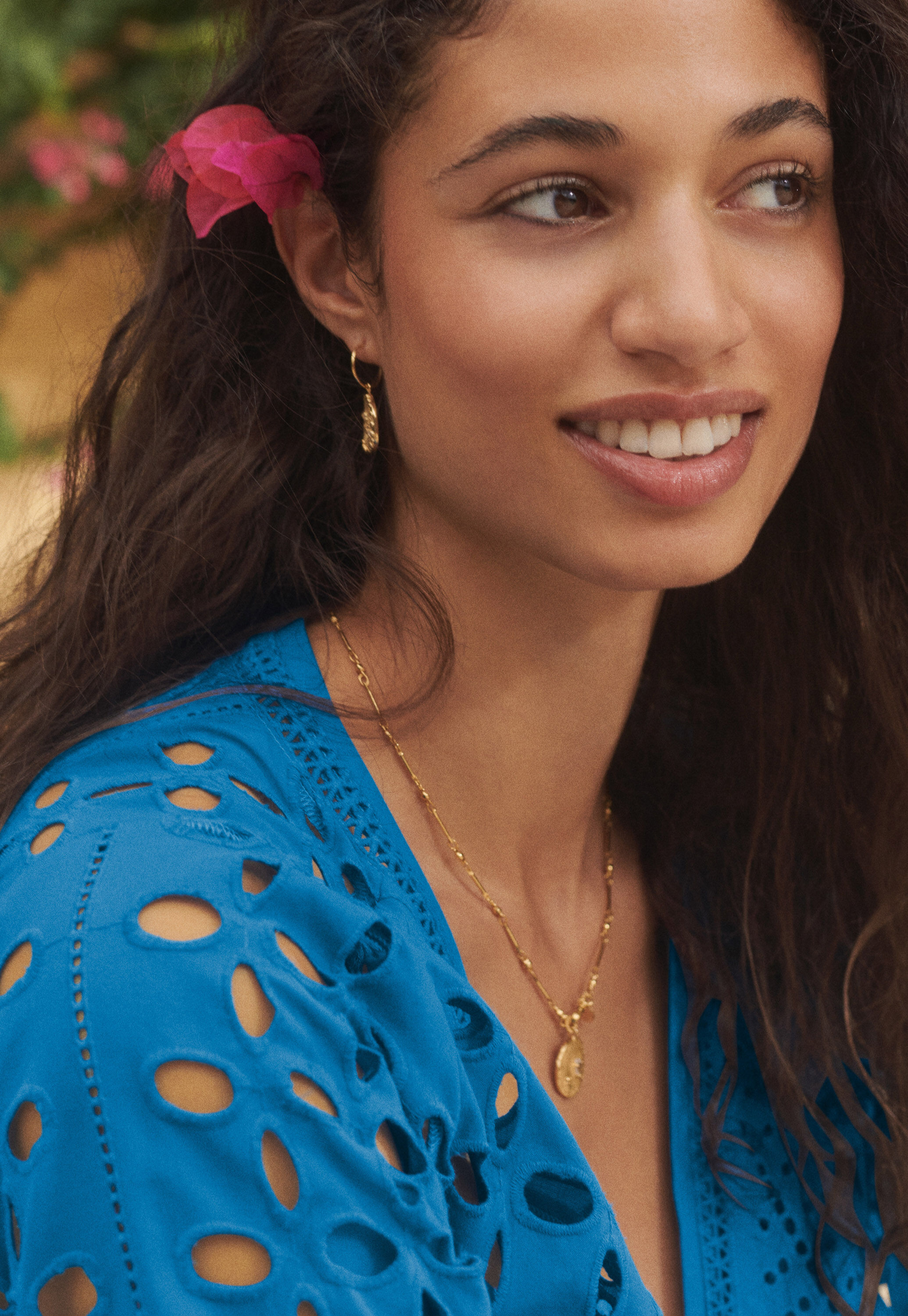 A-line broderie dress