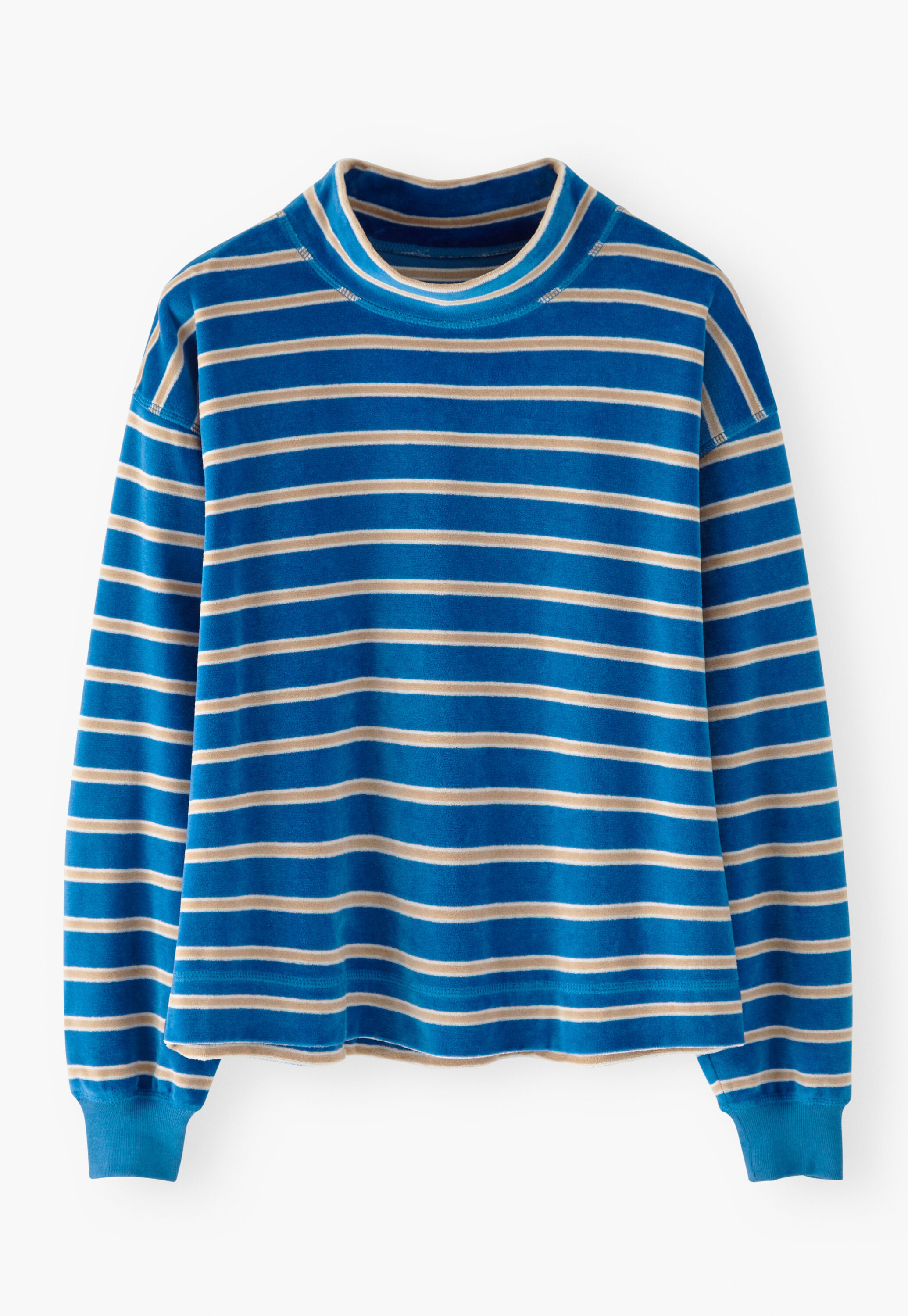 Velour striped top