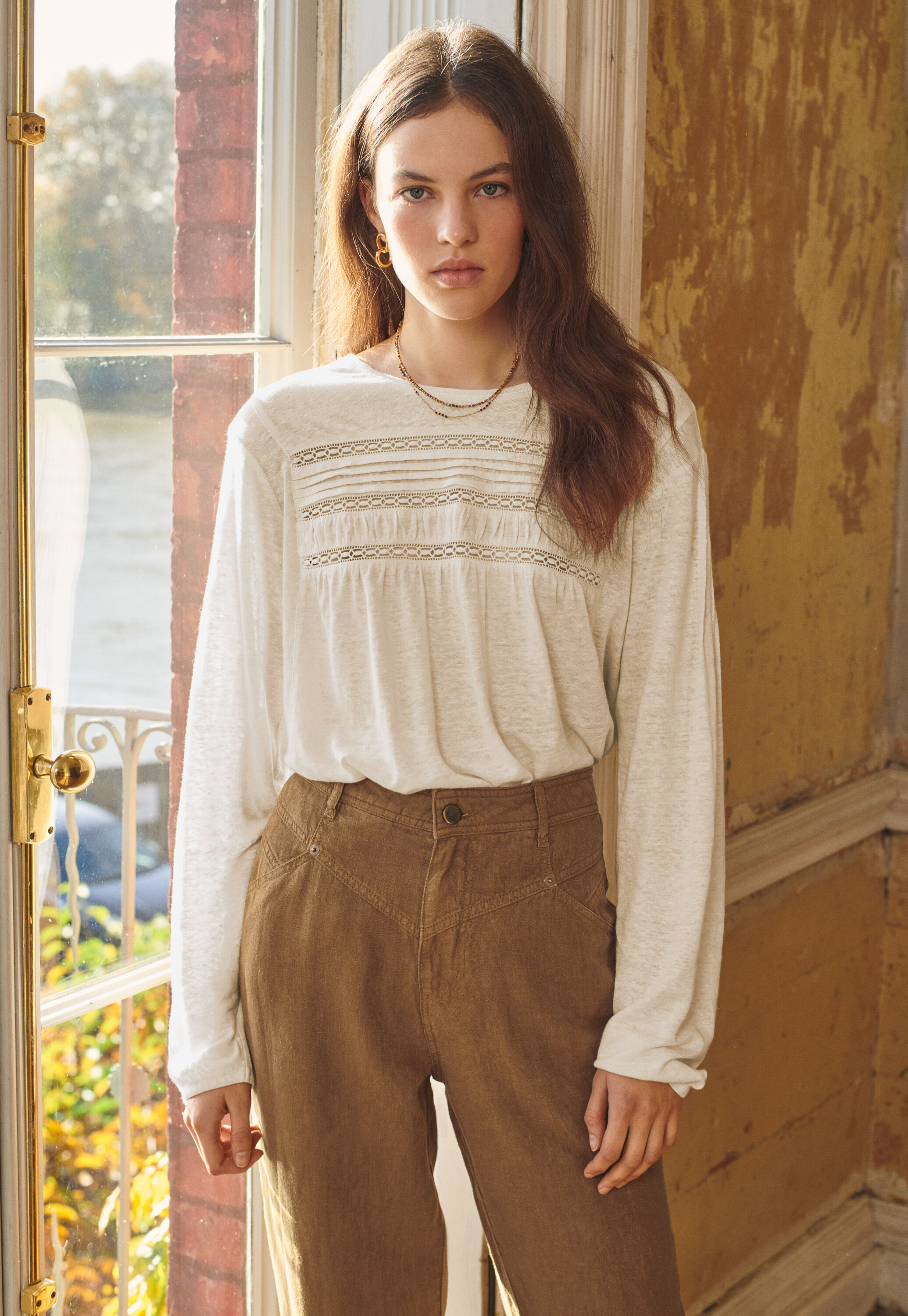 Lace-detail top