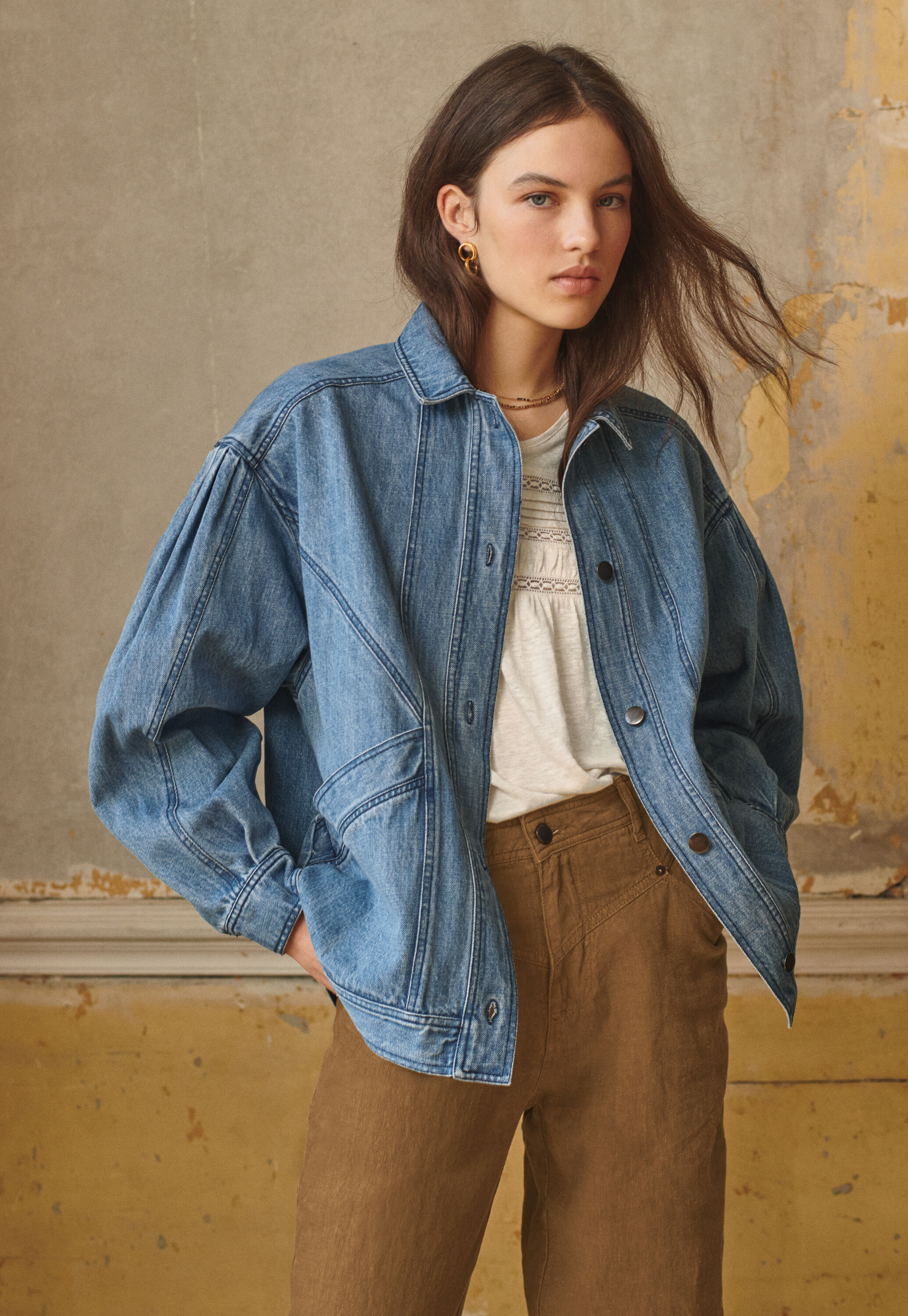 Oversized denim jacket