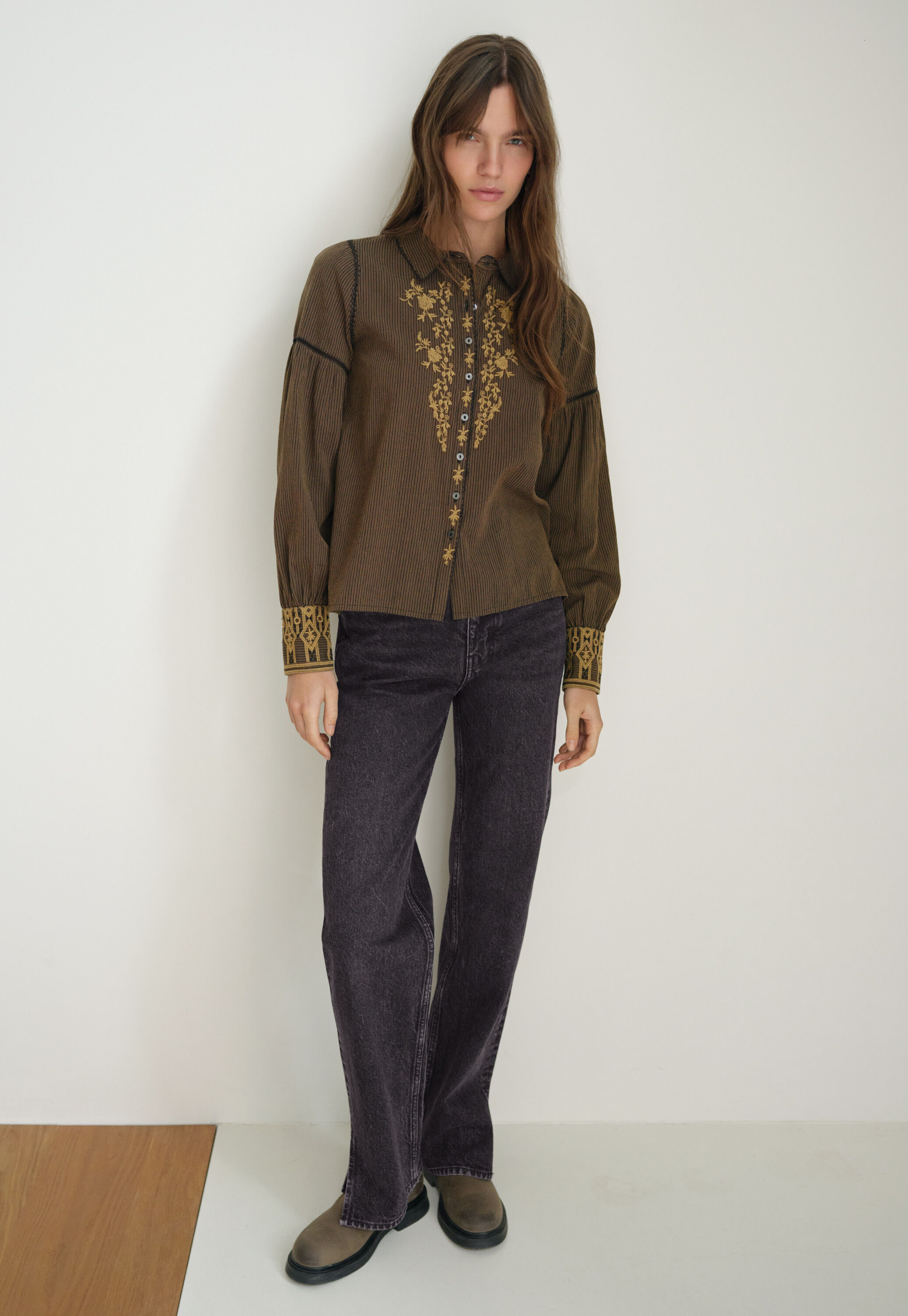 Split-hem jeans