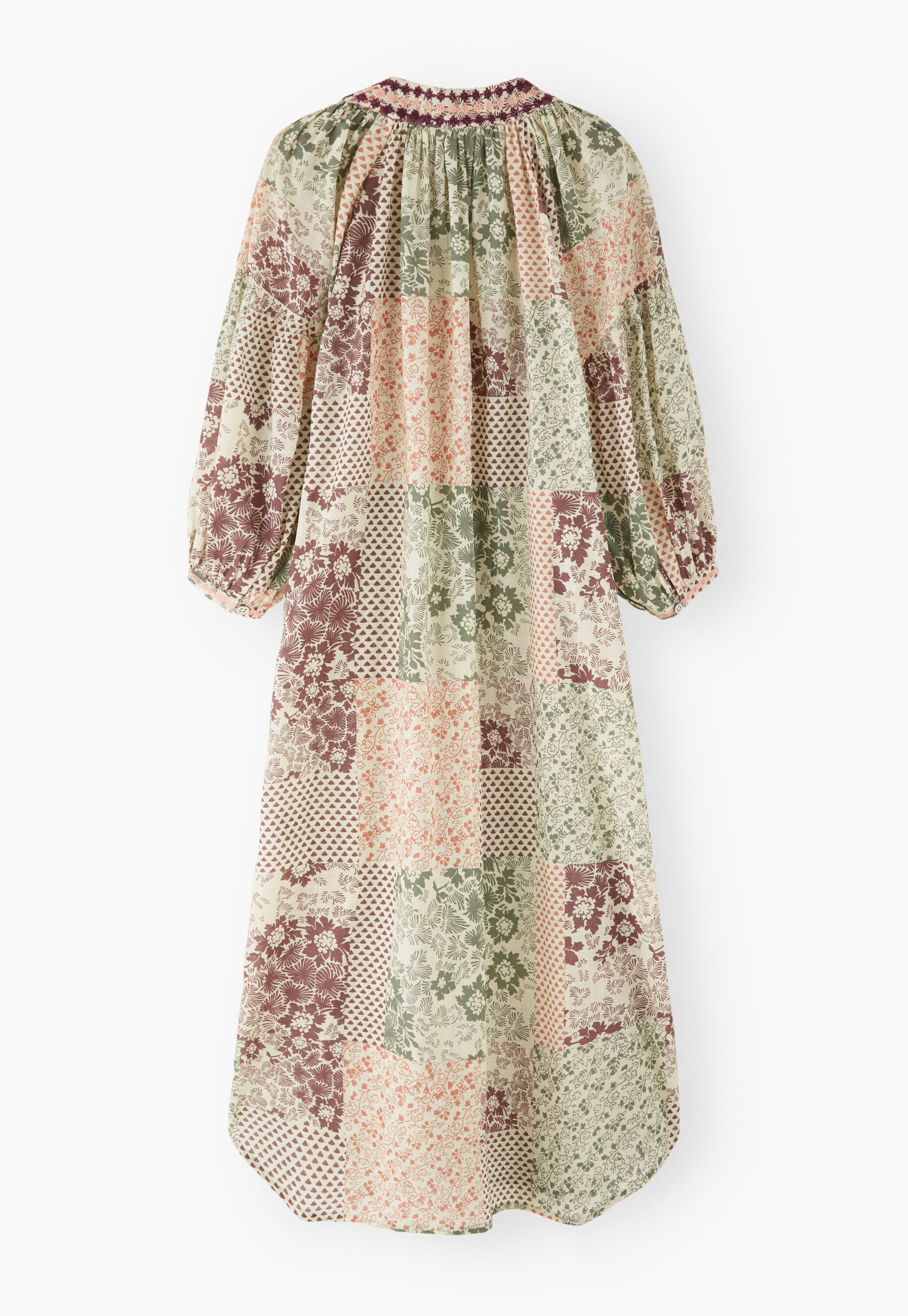 Patch print kaftan