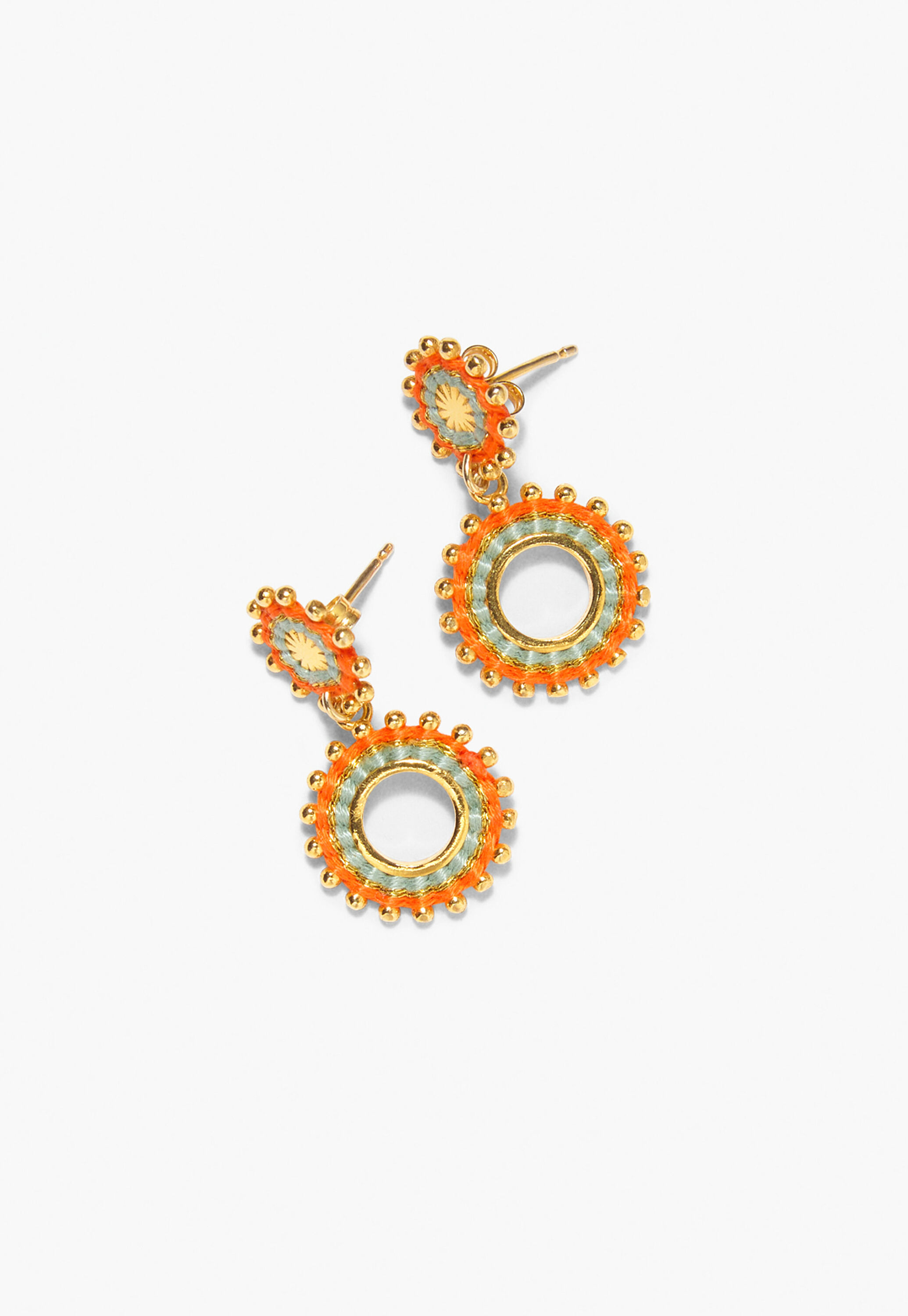 Pendant sunburst earrings
