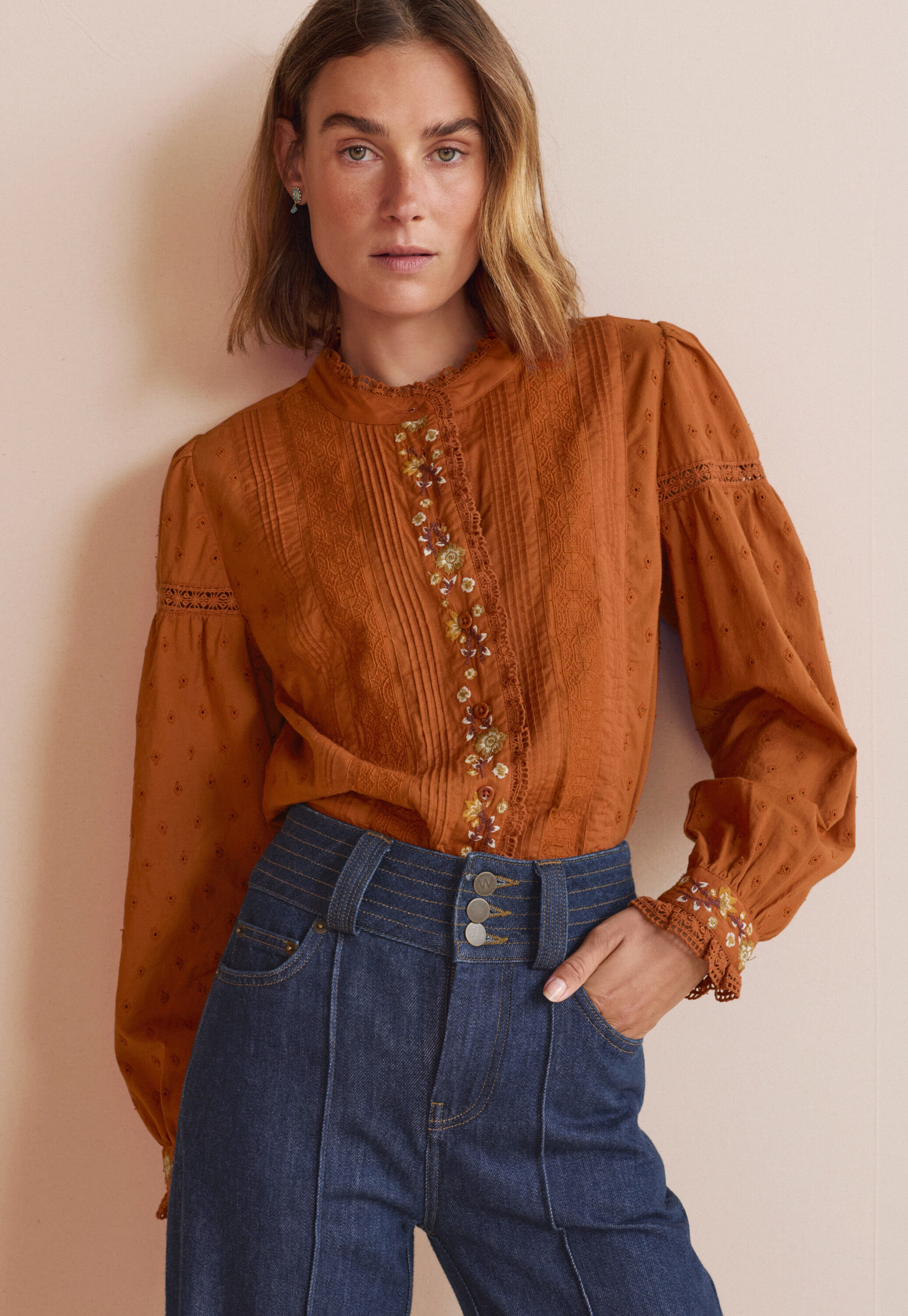 Pintuck blouse