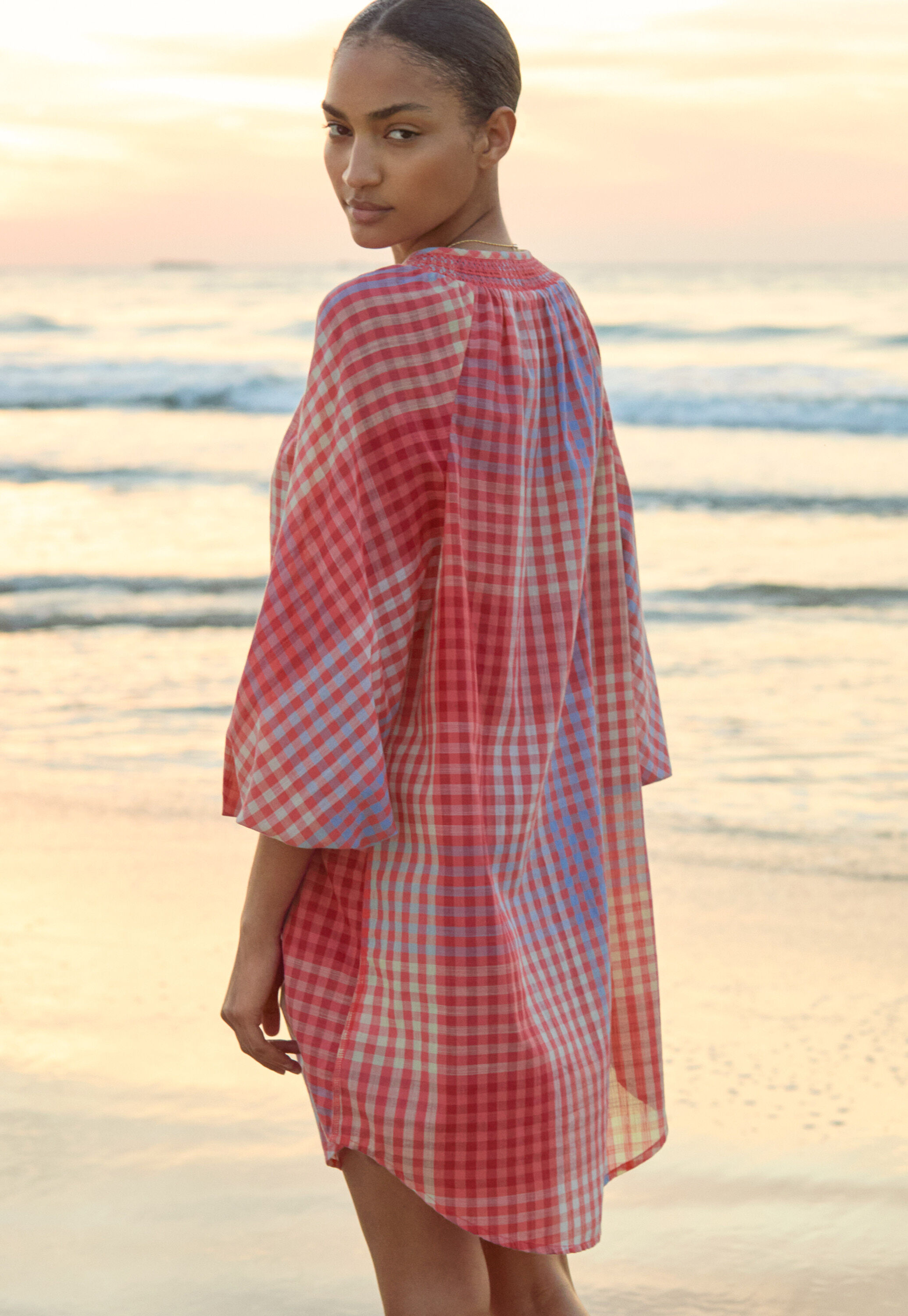 Checked shirtdress