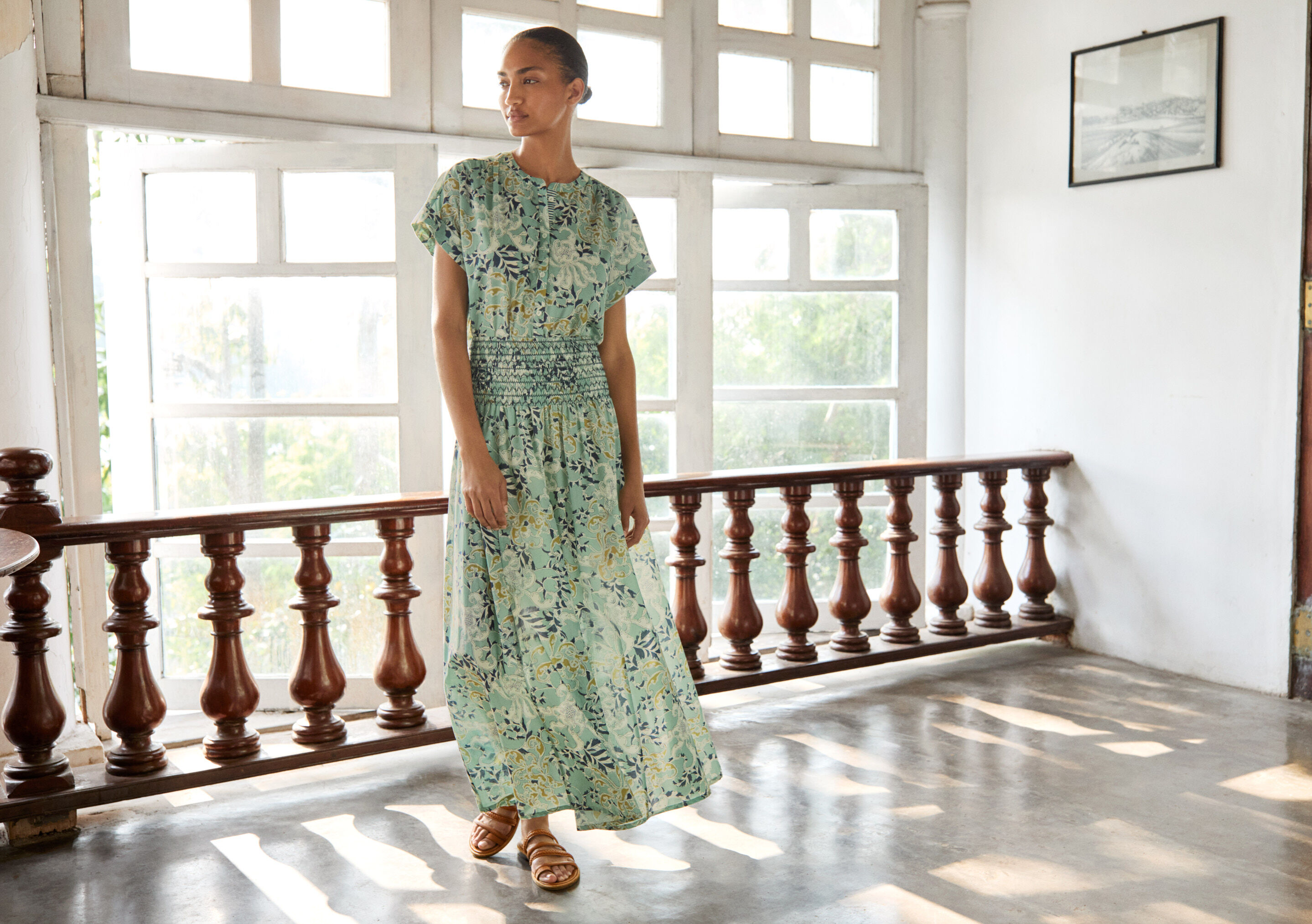 Printed maxi-skirt
