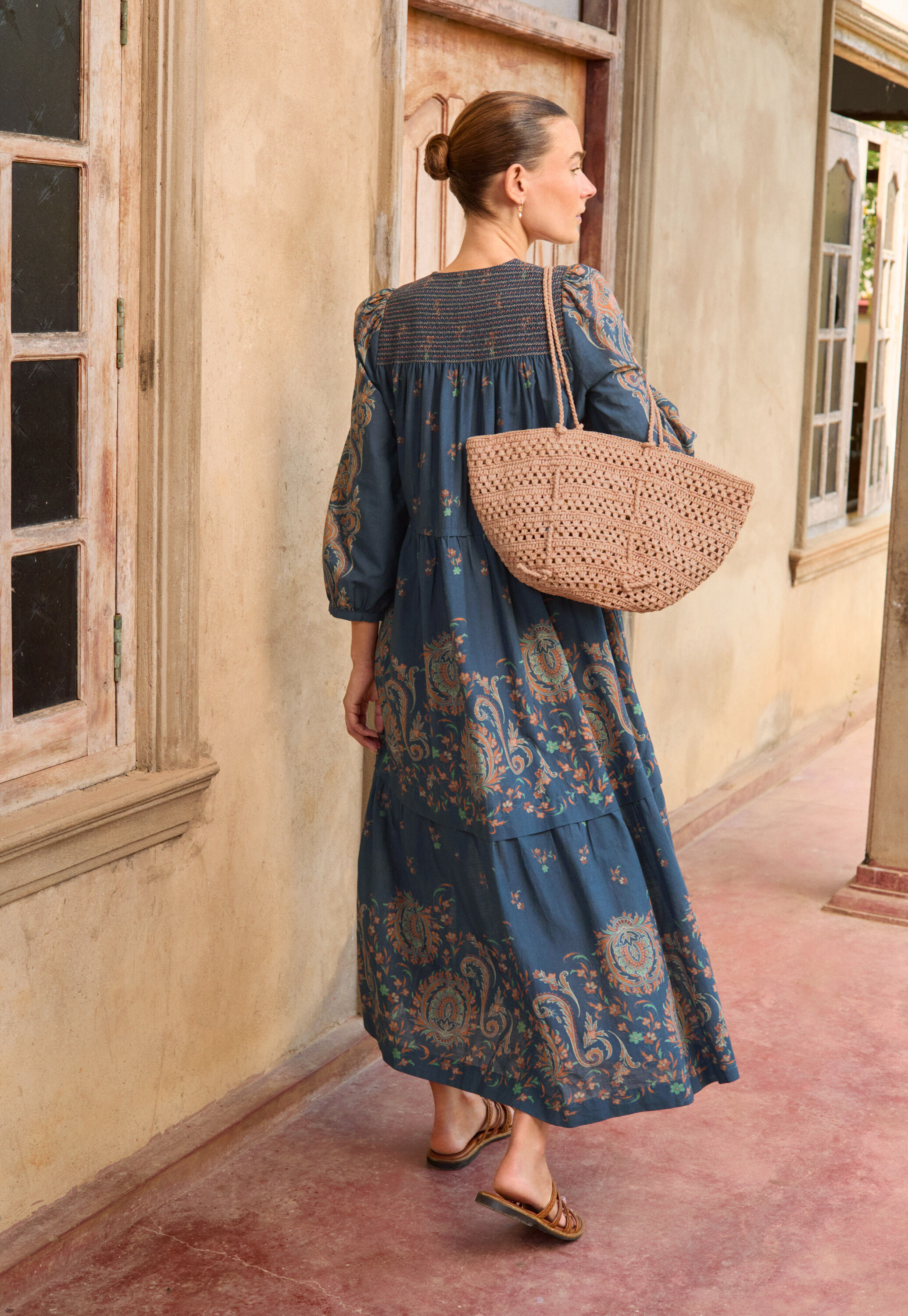 Placement-print dress
