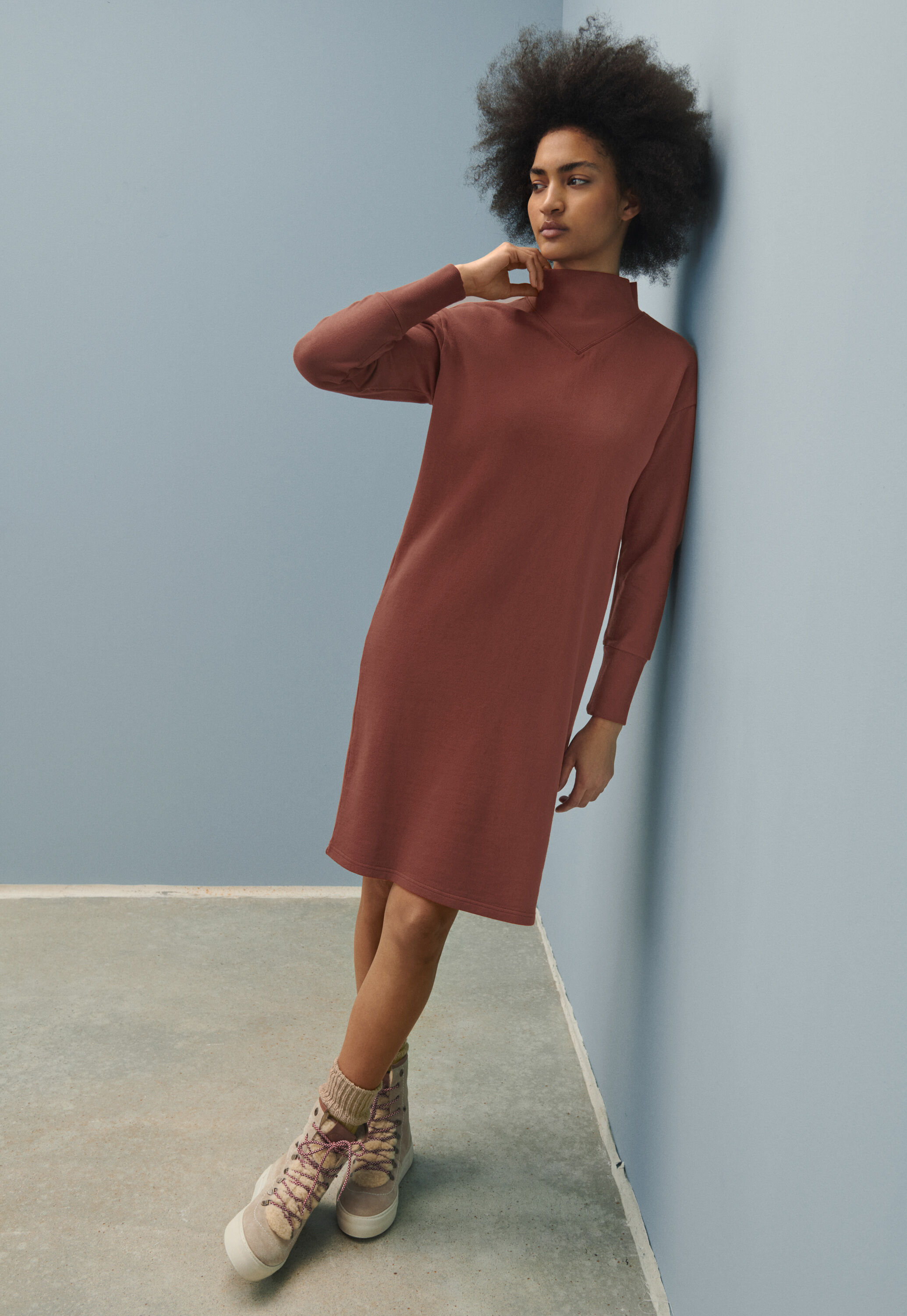 Zip-neck dress