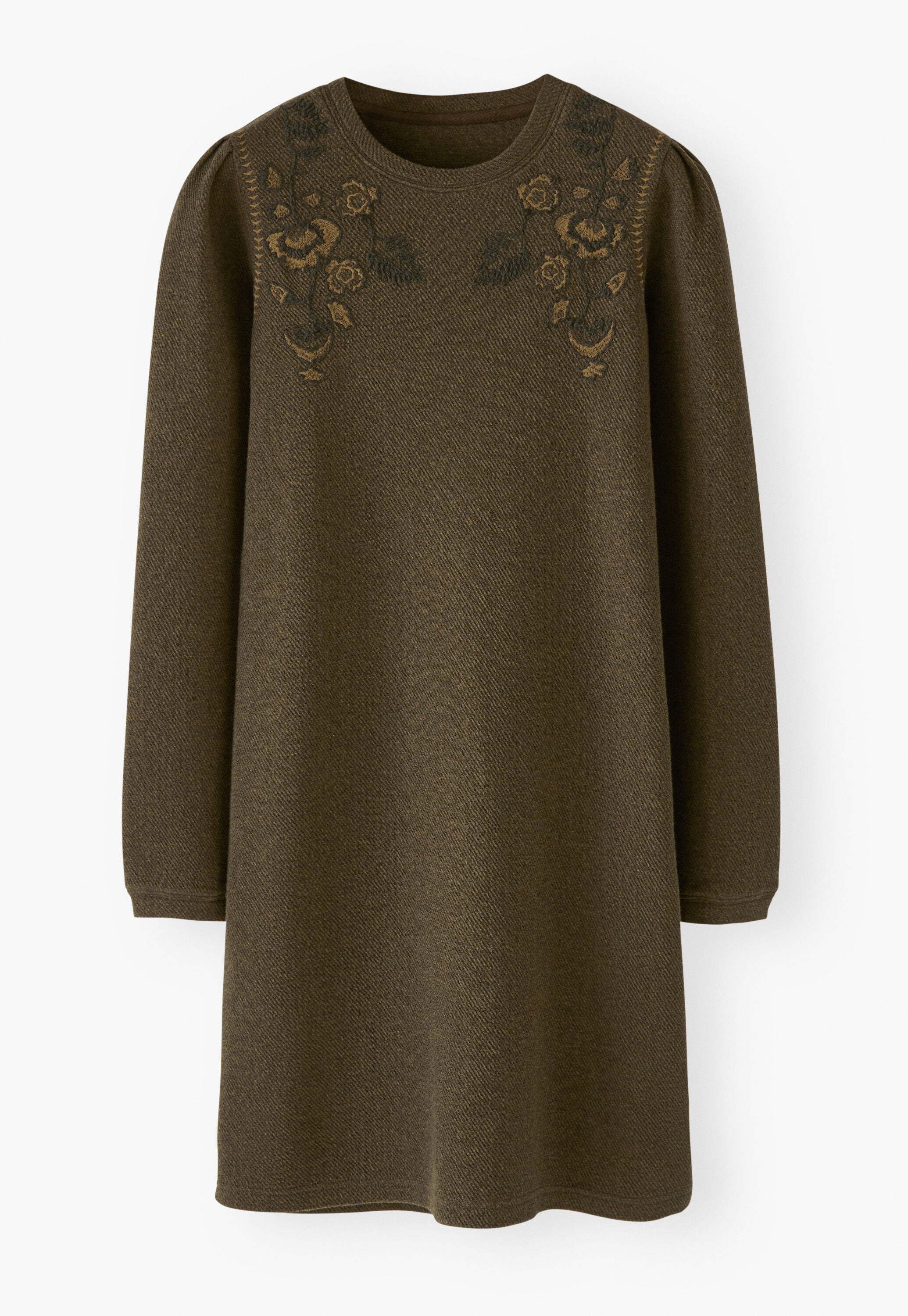 Embroidered jersey dress