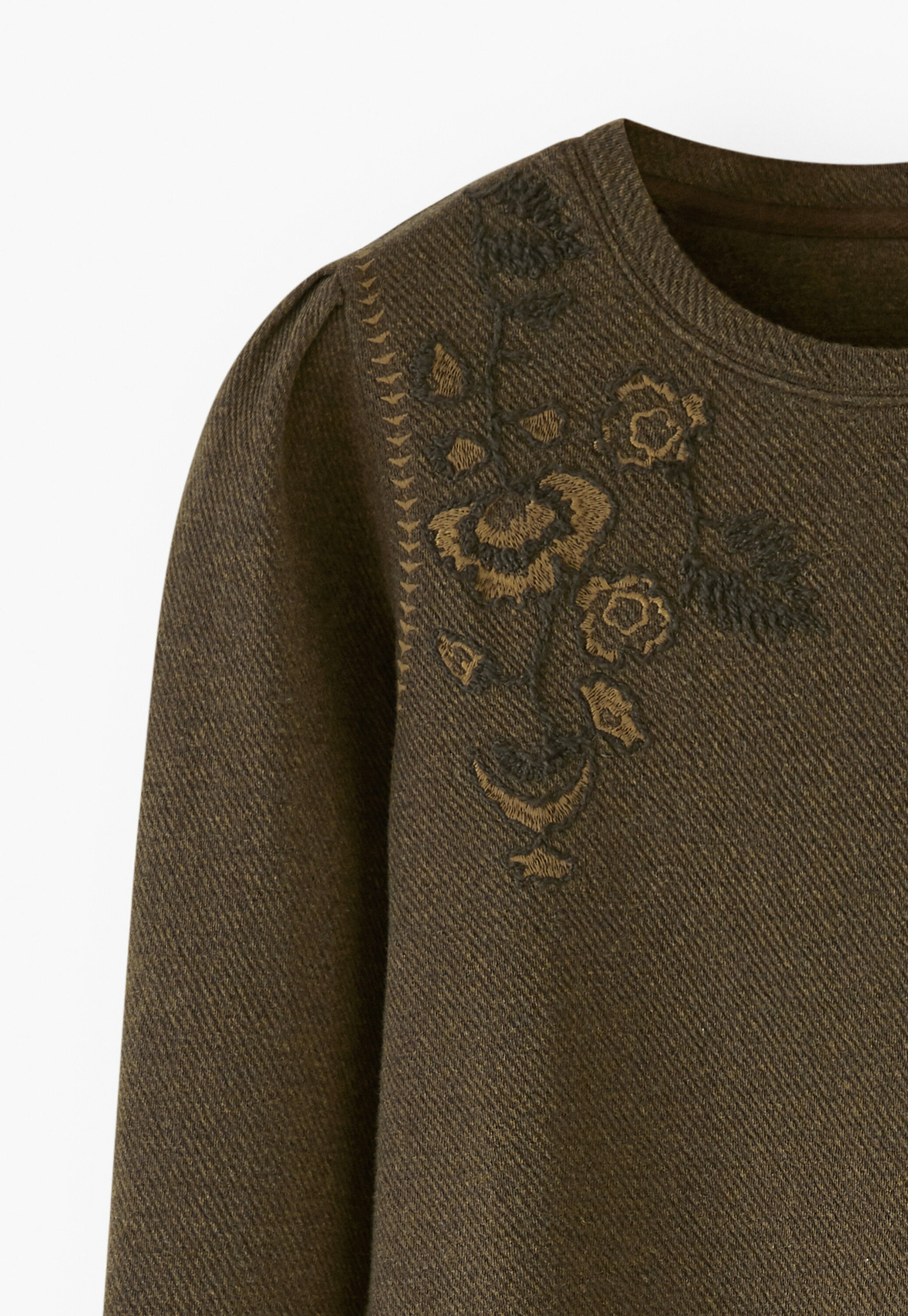 Embroidered jersey dress