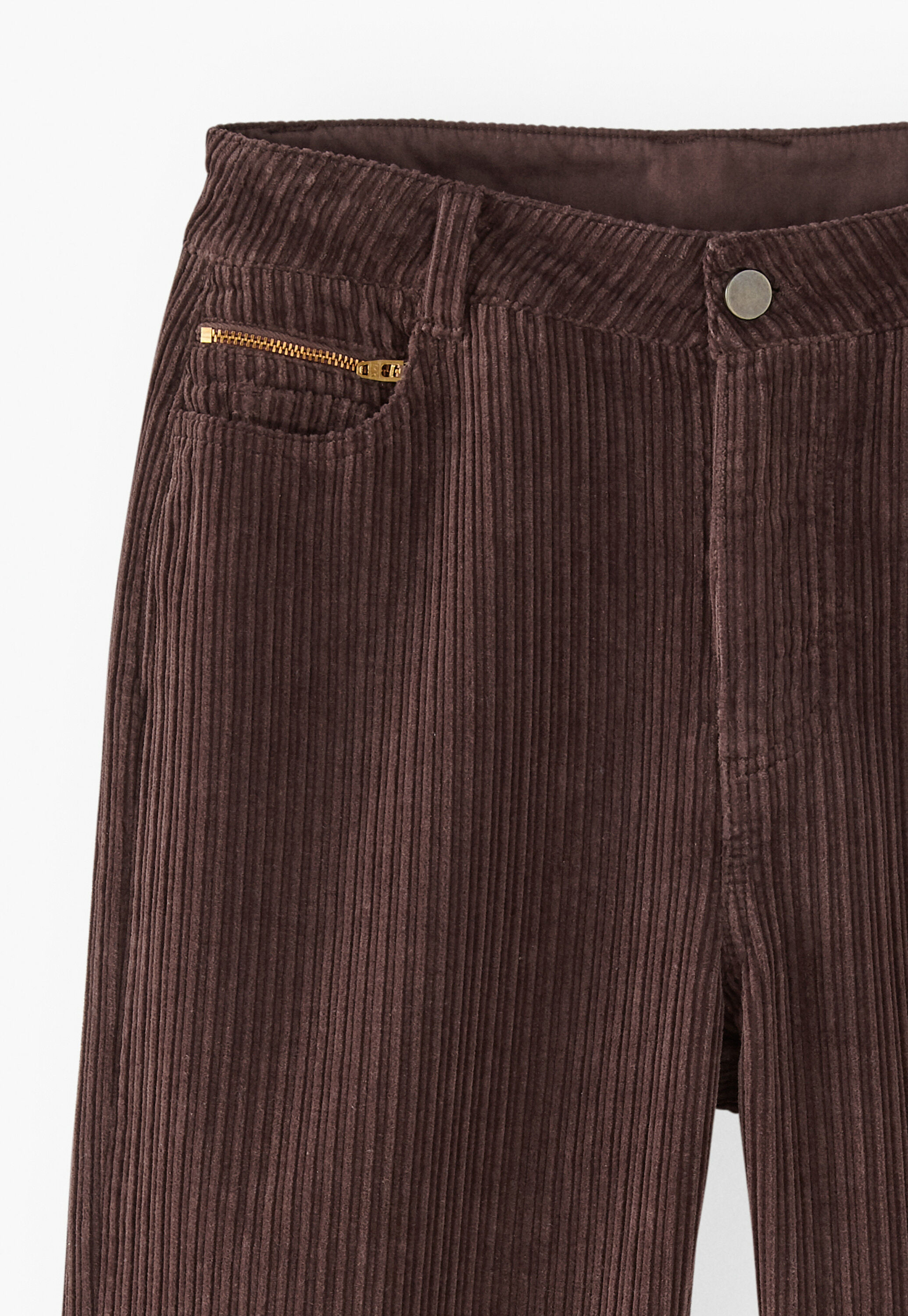 Cropped cord trousers